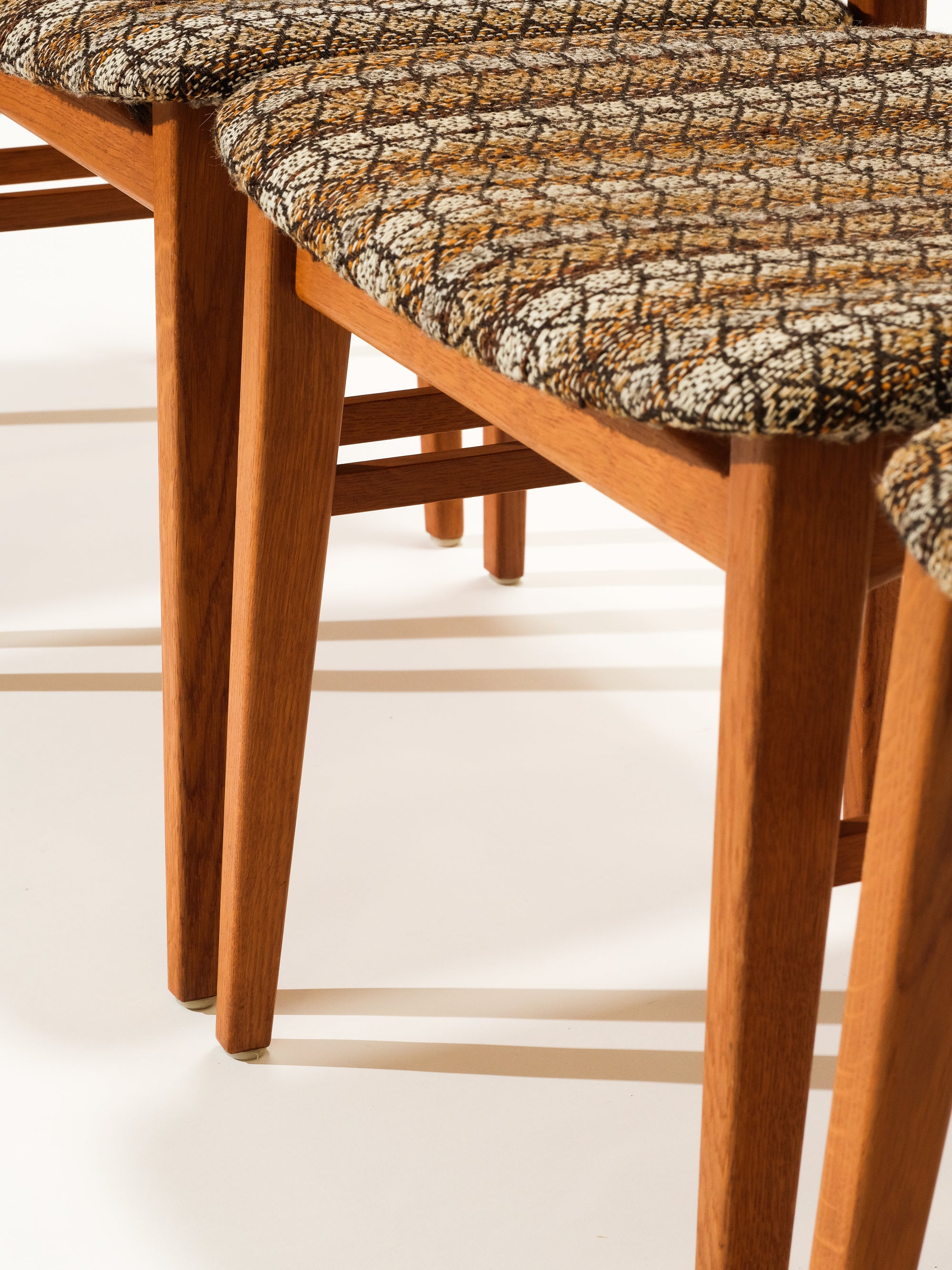 Scandinavian Dining Chairs in Oak, 1960s, Set of 4
