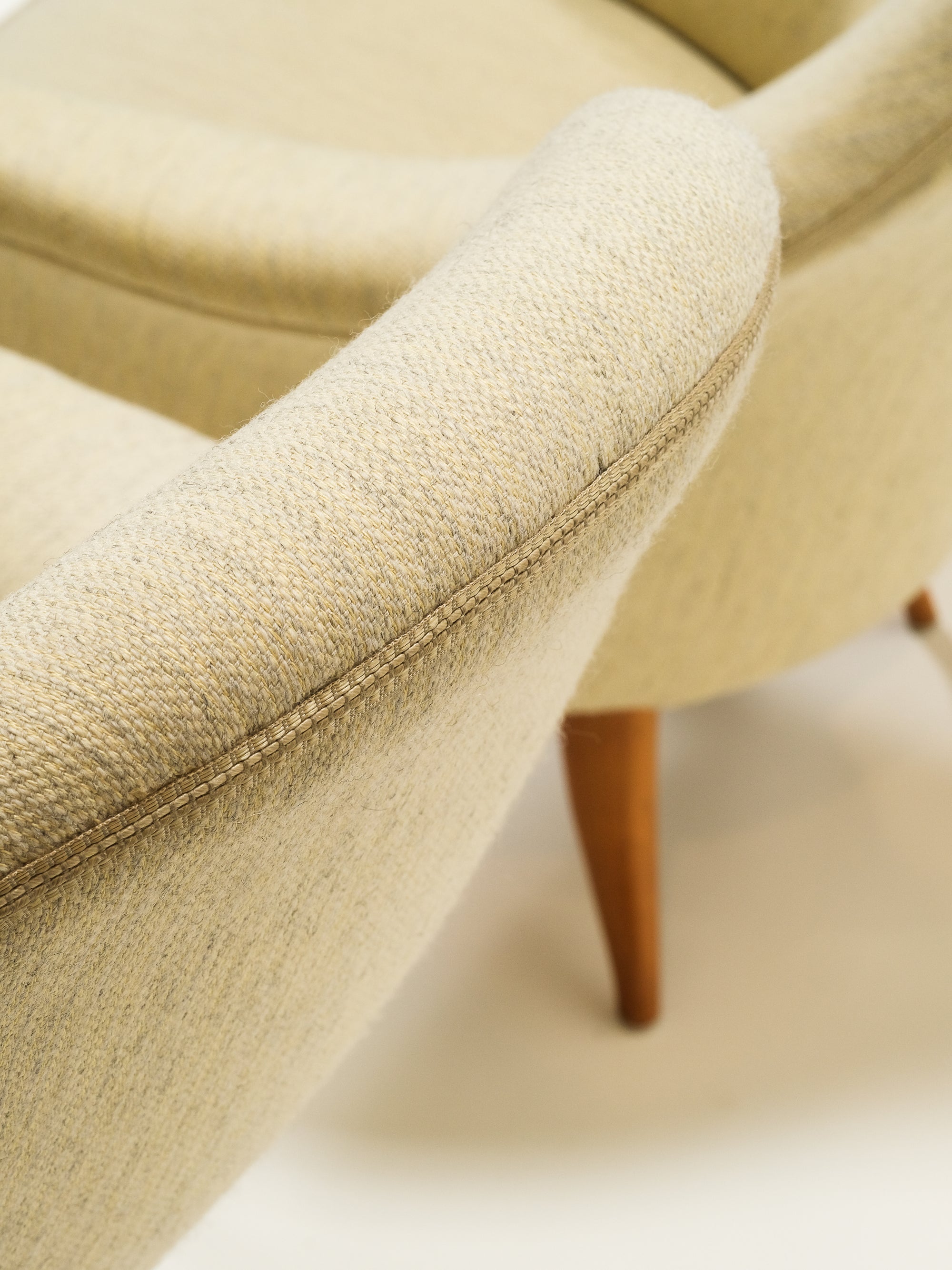 Pair of &quot;Stora Adam&quot; Easy Chairs by Kerstin Hörlin-Holmquist for Nordiska Kompaniet, Sweden, 1950s