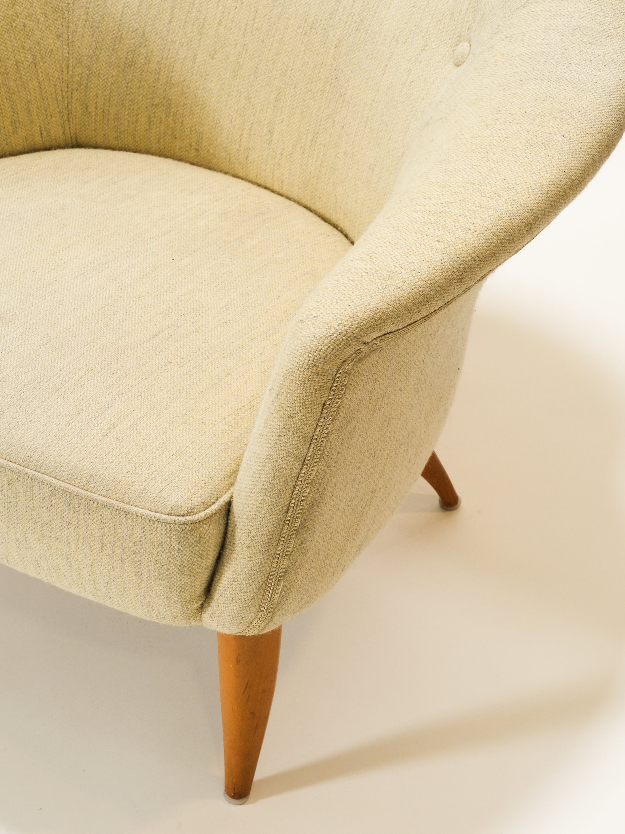 Pair of &quot;Stora Adam&quot; Easy Chairs by Kerstin Hörlin-Holmquist for Nordiska Kompaniet, Sweden, 1950s