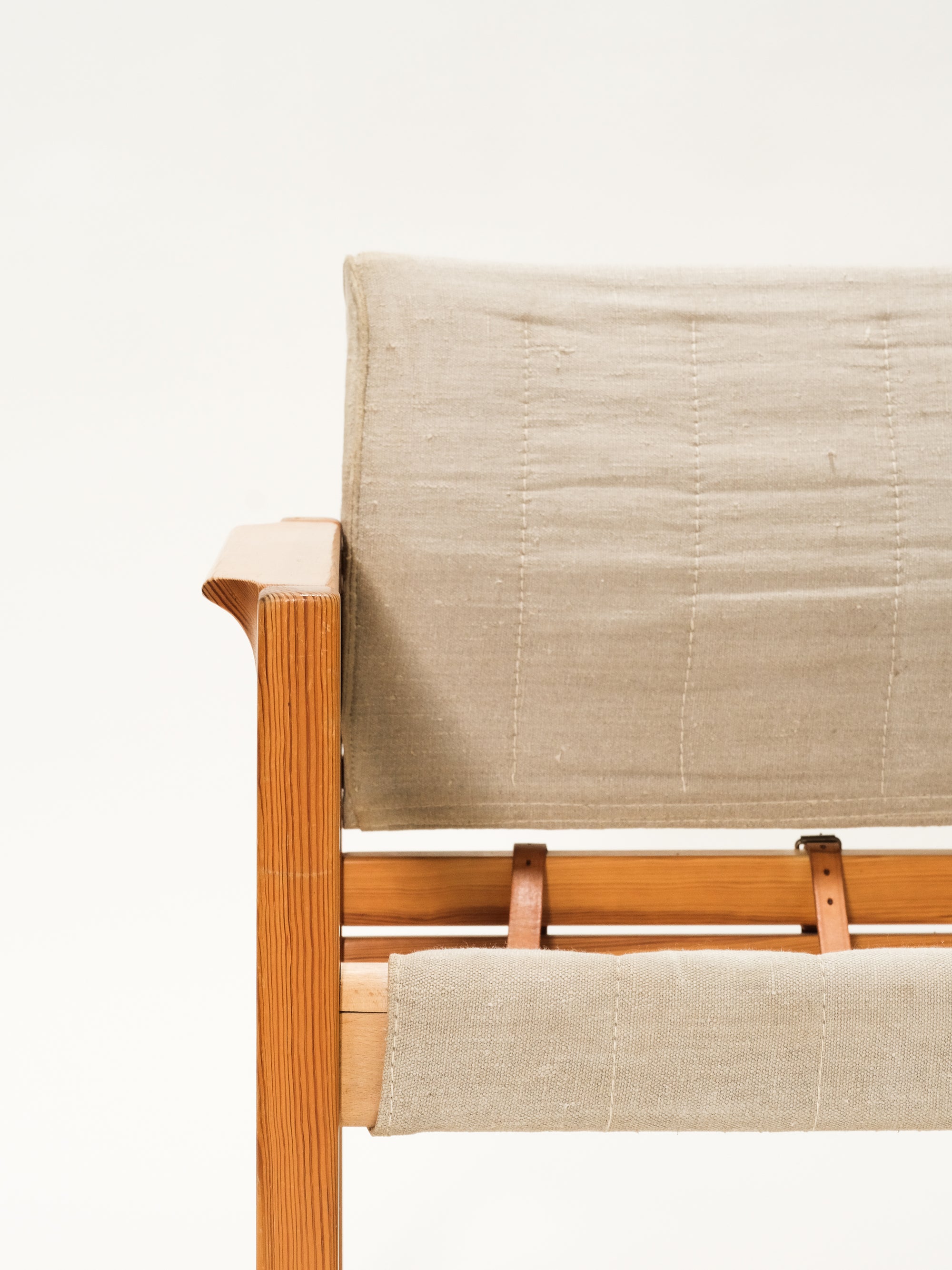 Pair of Solid Pine &quot;Diana&quot; Easy Chairs by Karin Mobring for Ikea, 1970s
