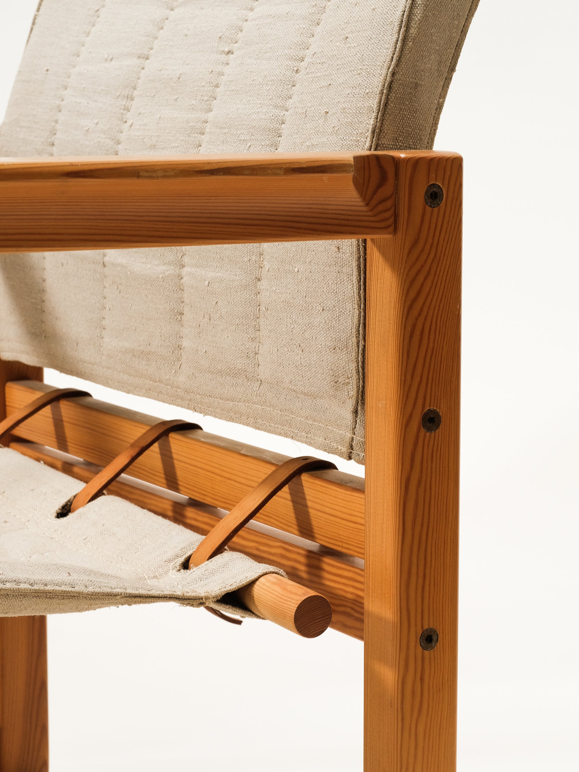 Pair of Solid Pine &quot;Diana&quot; Easy Chairs by Karin Mobring for Ikea, 1970s