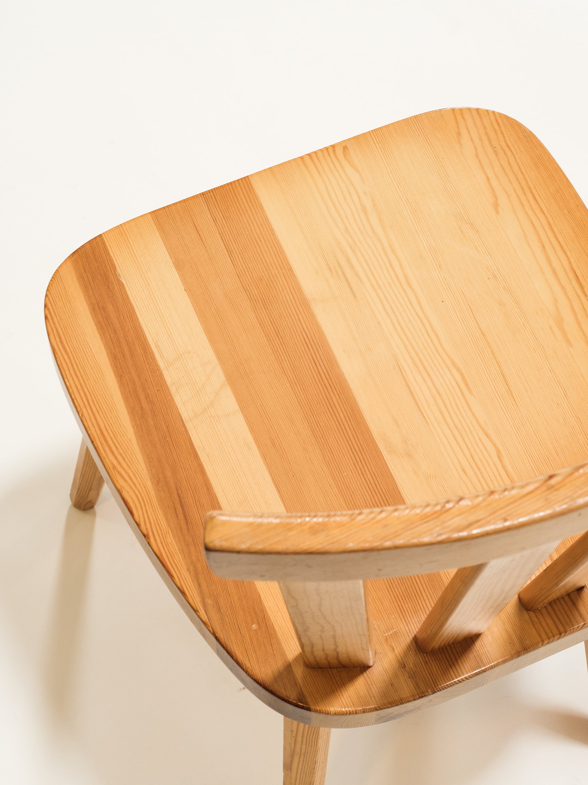 Swedish Mid-Century Pine Dining Chairs, Set of 4