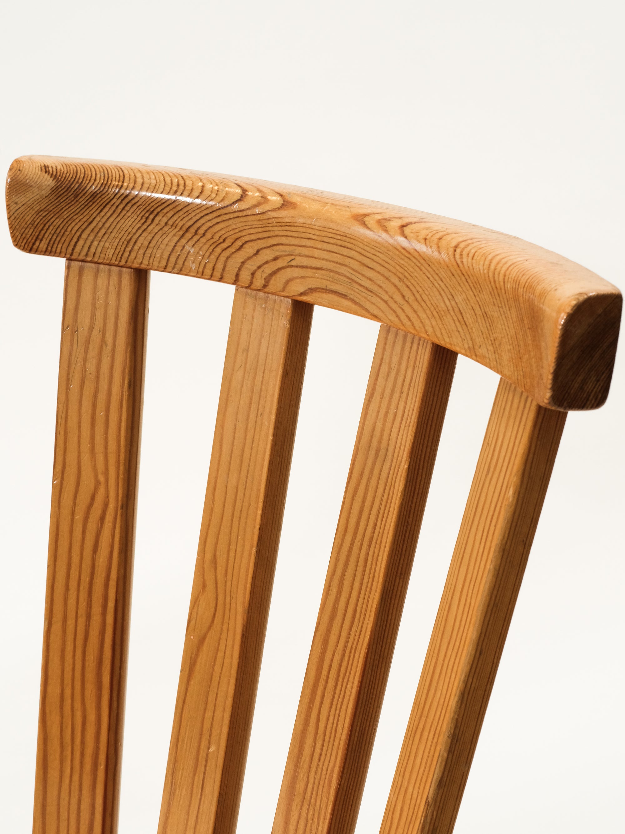 Swedish Mid-Century Pine Dining Chairs, Set of 4