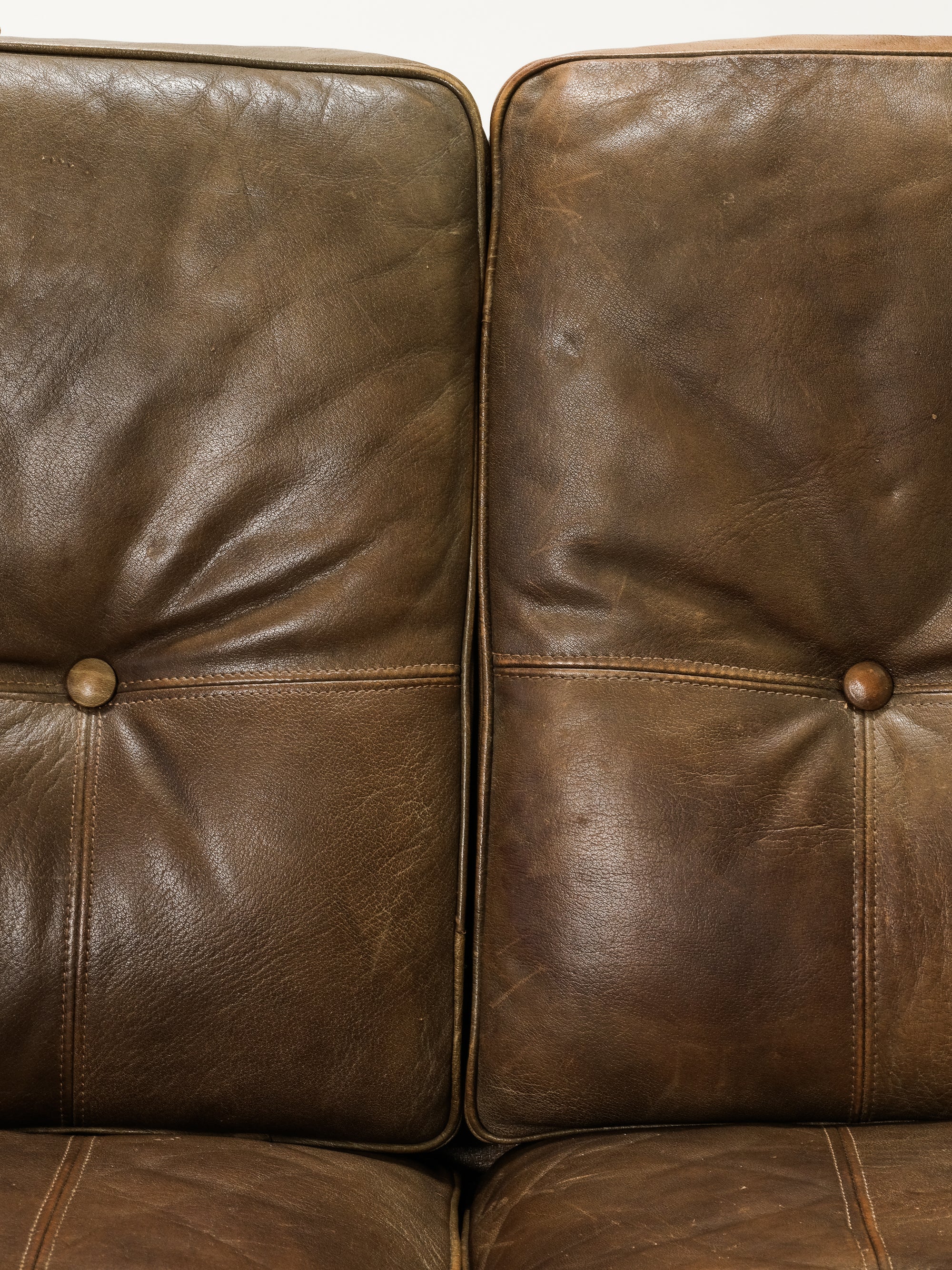 Swedish Leather Sofa from OPE, 1960s