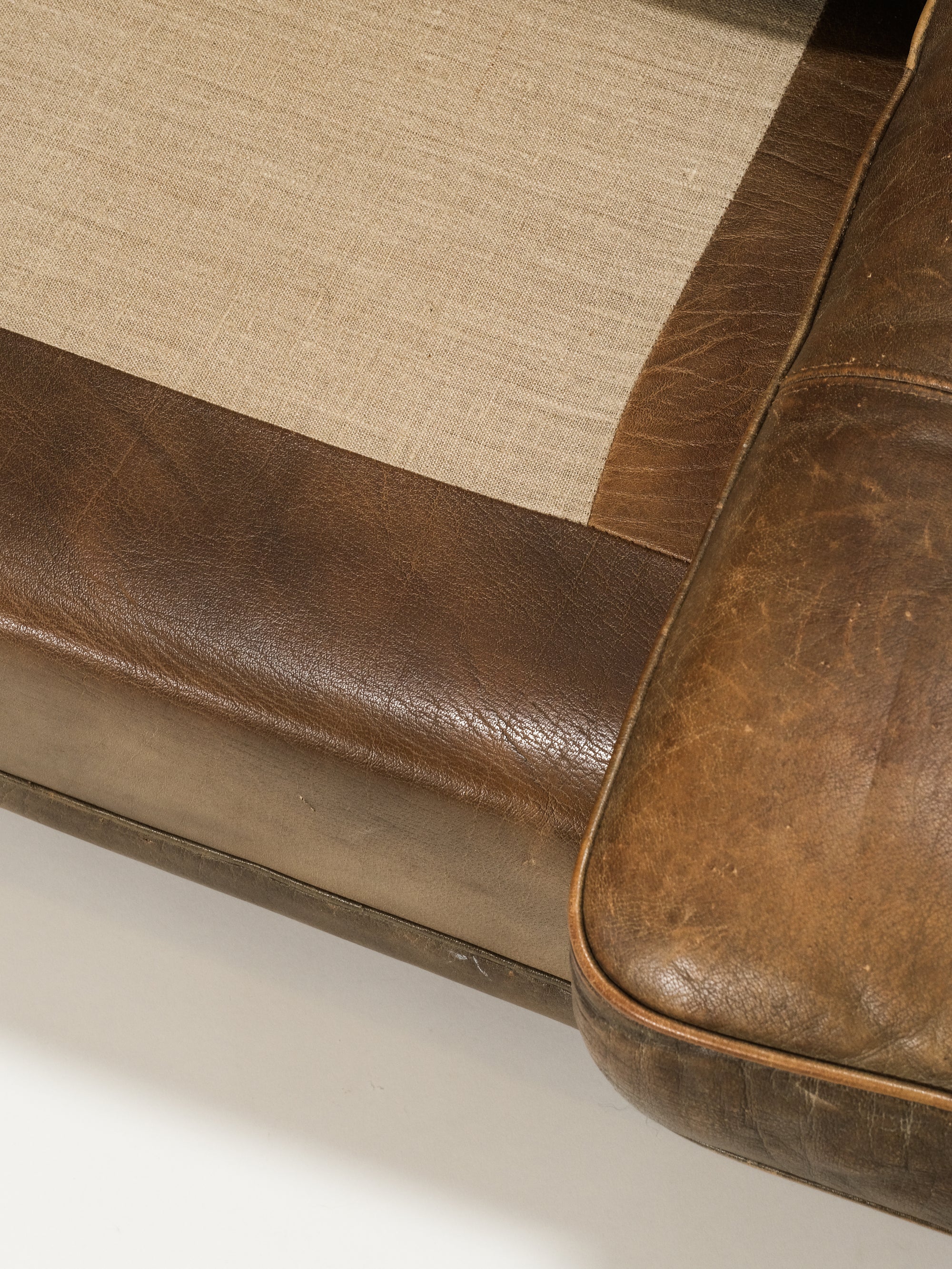 Swedish Leather Sofa from OPE, 1960s