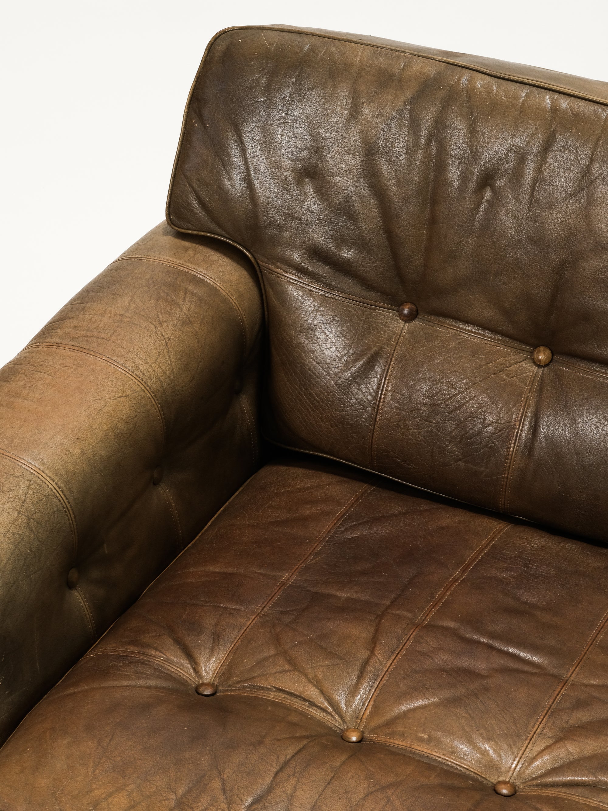 Swedish Leather Sofa from OPE, 1960s