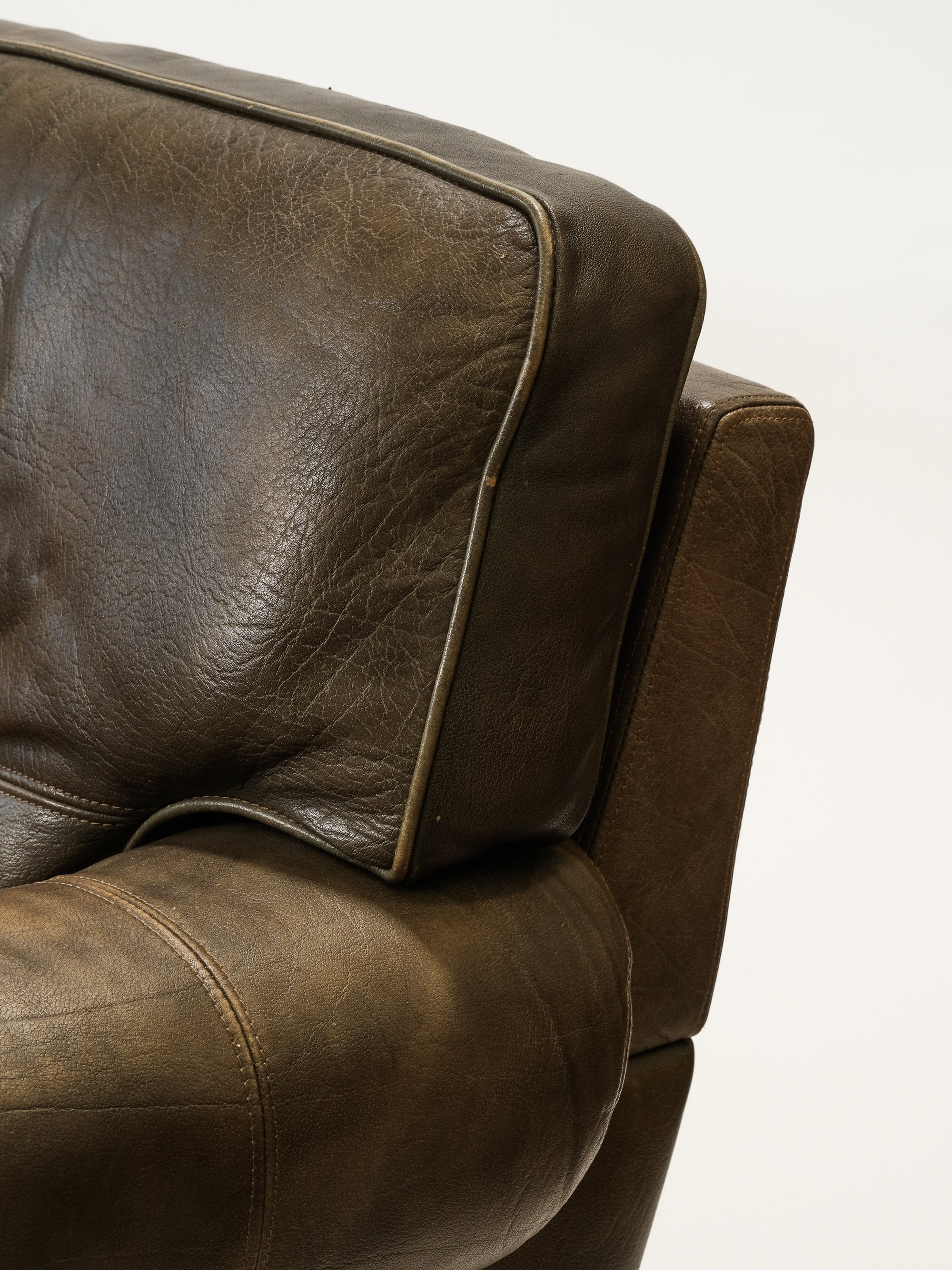 Swedish Leather Sofa from OPE, 1960s