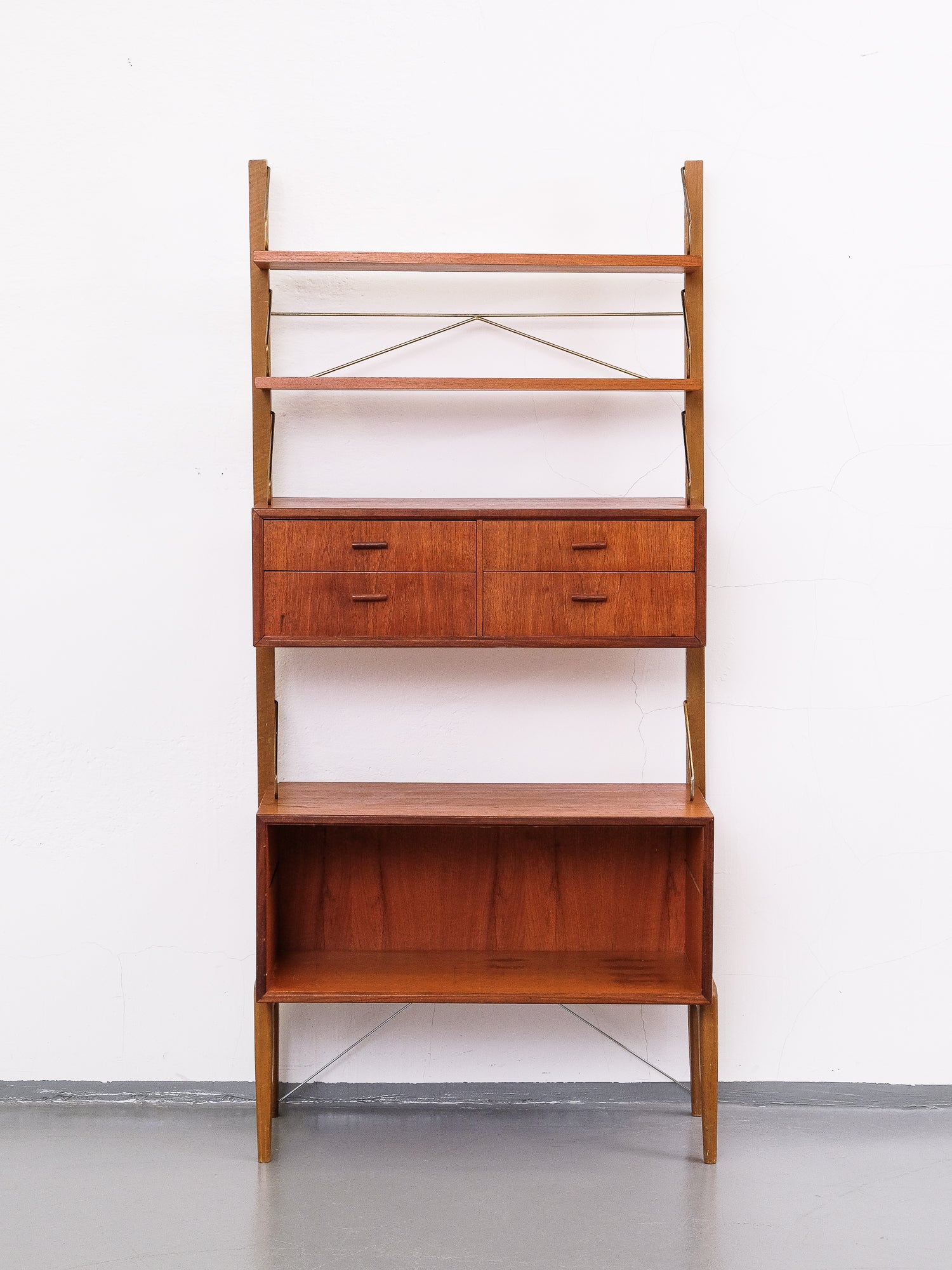 Danish Teak Wall Unit by Poul Cadovius, 1950s