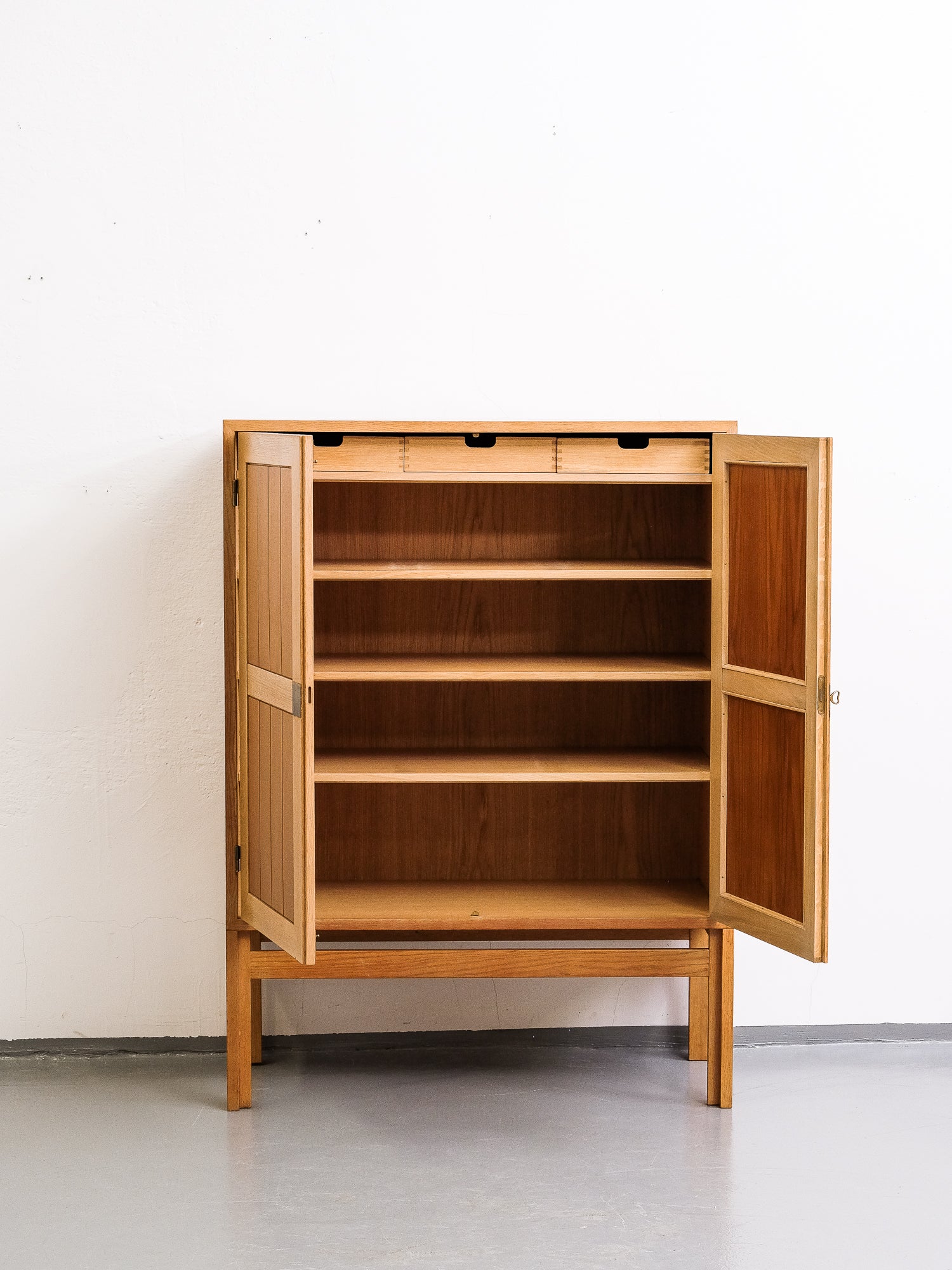 Swedish Oak &amp; Teak Cabinet, 1960s