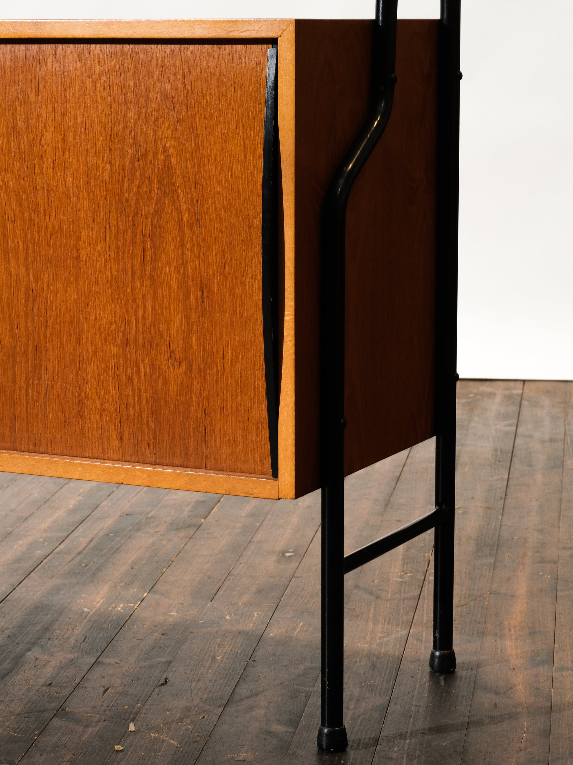 1960’s Teak Bookshelf with Glass Door Cabinet