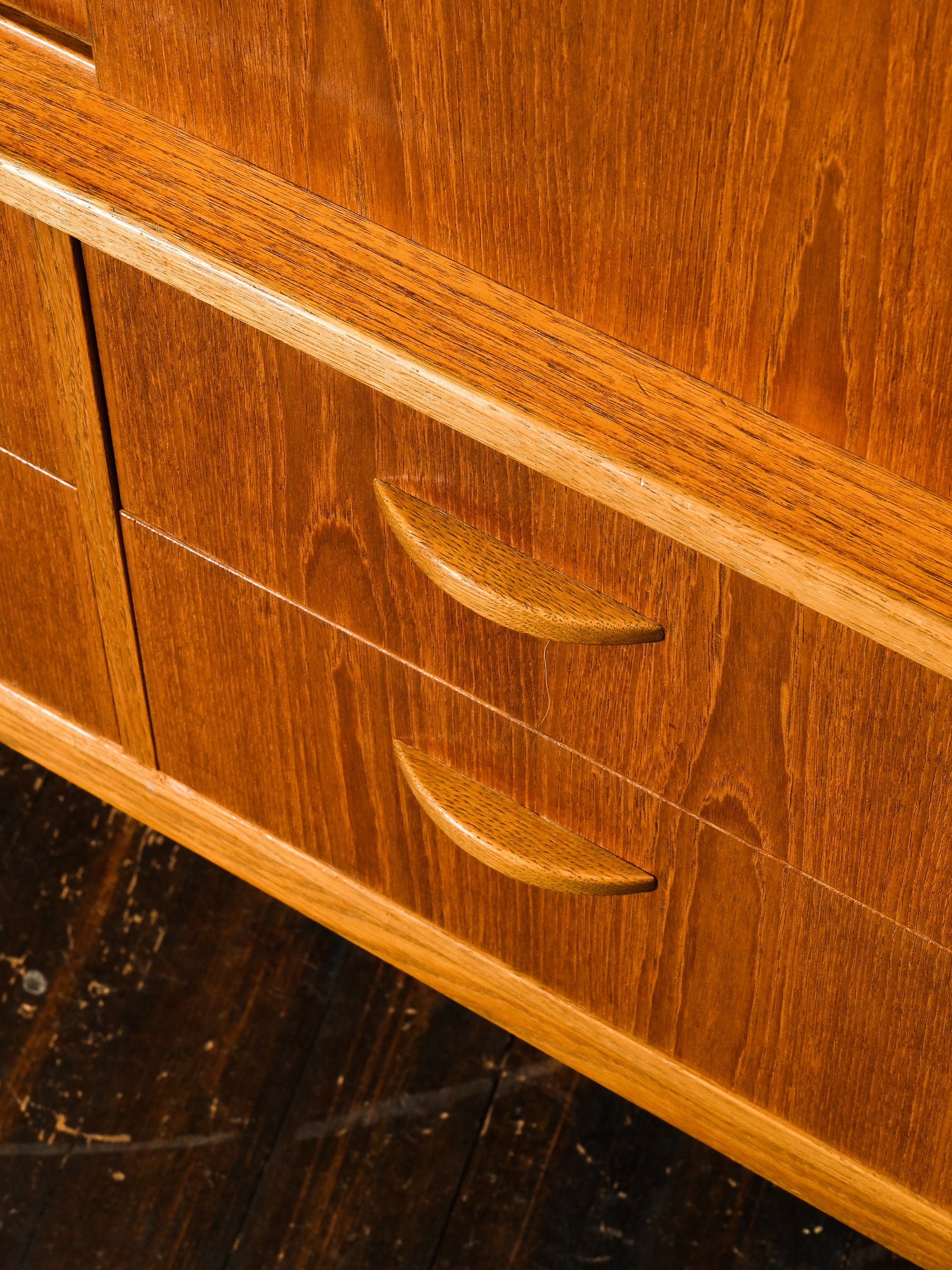 Mid-Century Scandinavian Teak &amp; Oak Credenza