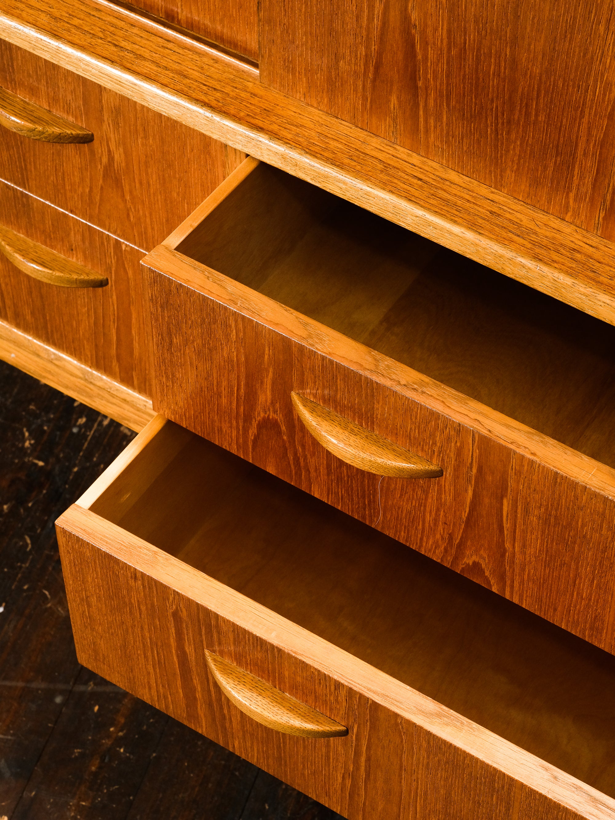Mid-Century Scandinavian Teak &amp; Oak Credenza