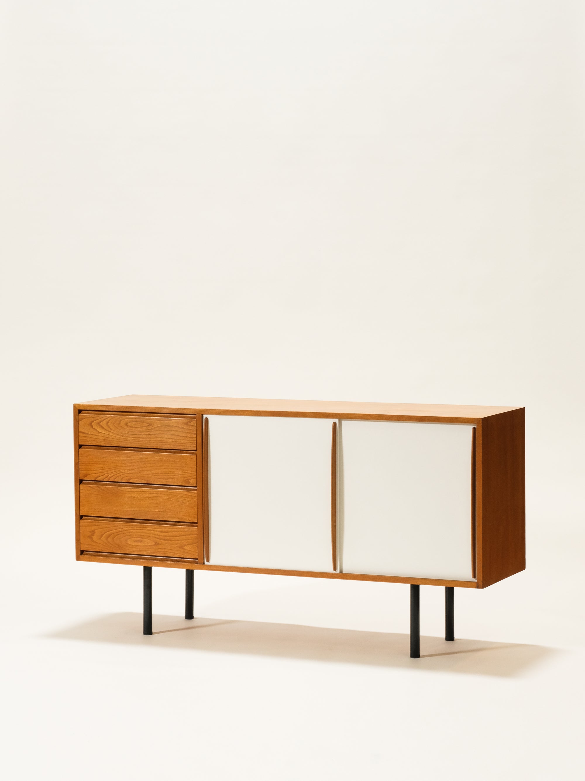 Mid-Century Elm Sideboard Model 4004 by Olli Borg for Asko, 1955