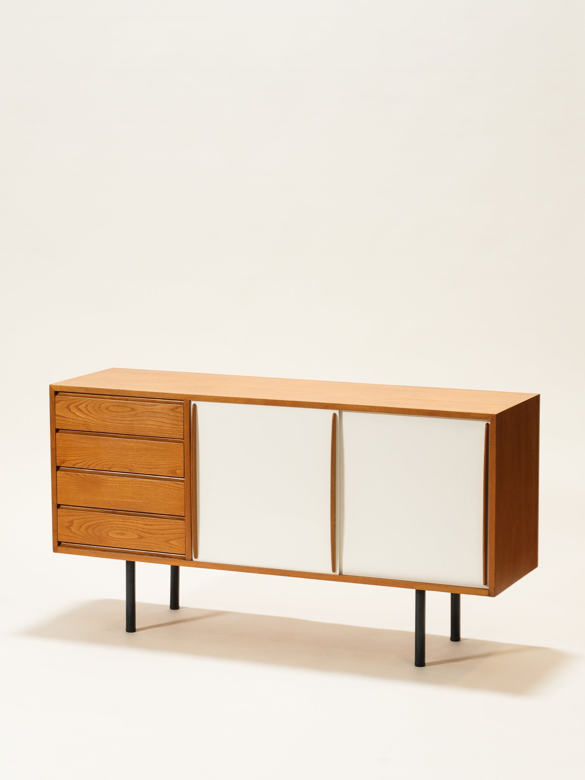Mid-Century Elm Sideboard Model 4004 by Olli Borg for Asko, 1955