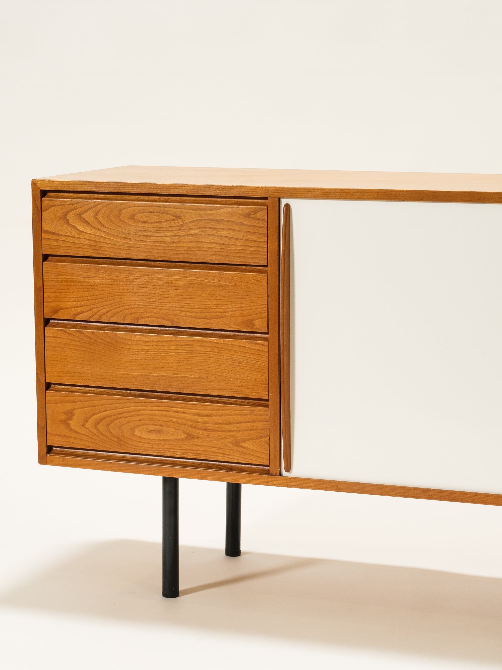 Mid-Century Elm Sideboard Model 4004 by Olli Borg for Asko, 1955
