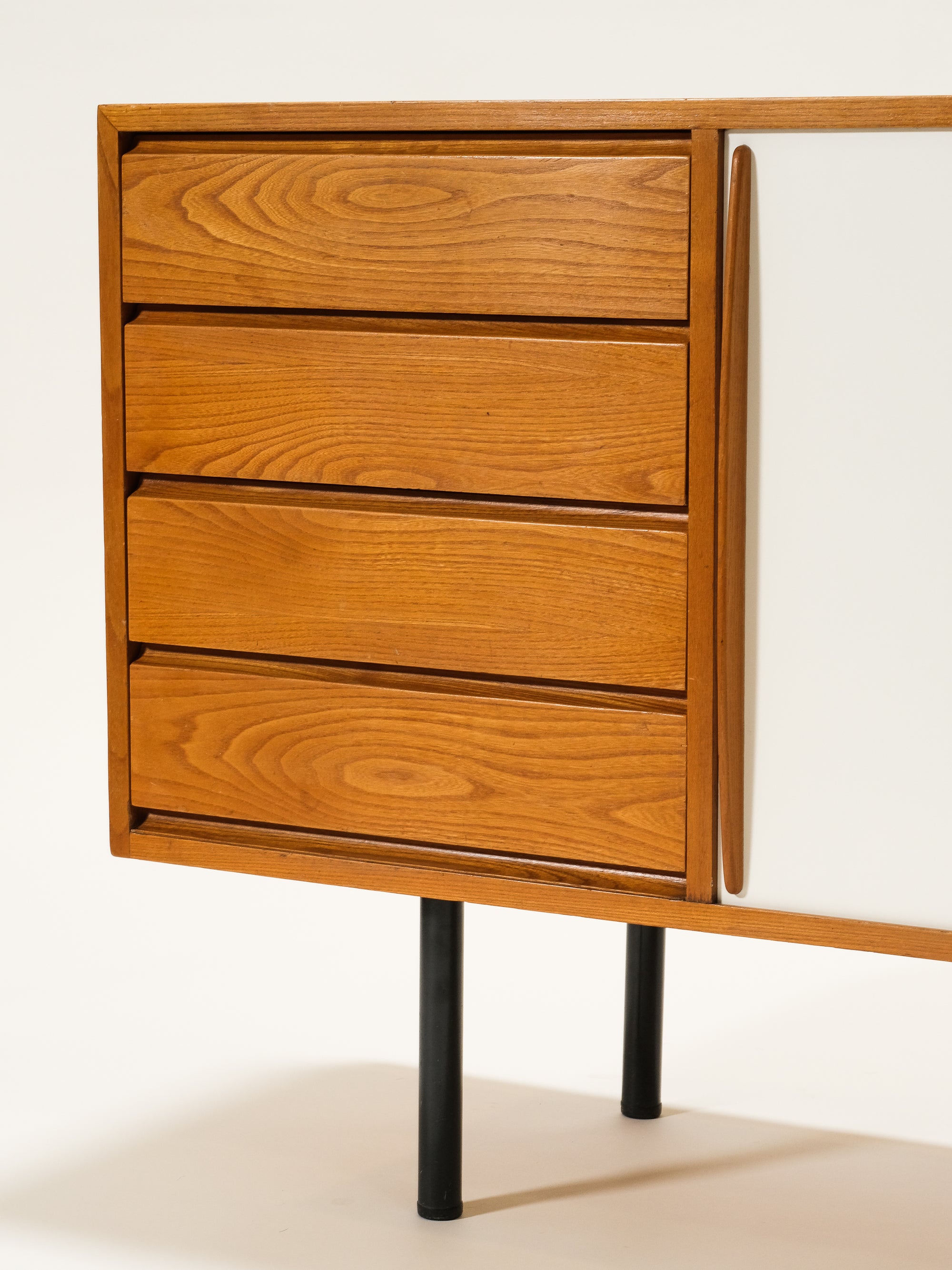 Mid-Century Elm Sideboard Model 4004 by Olli Borg for Asko, 1955
