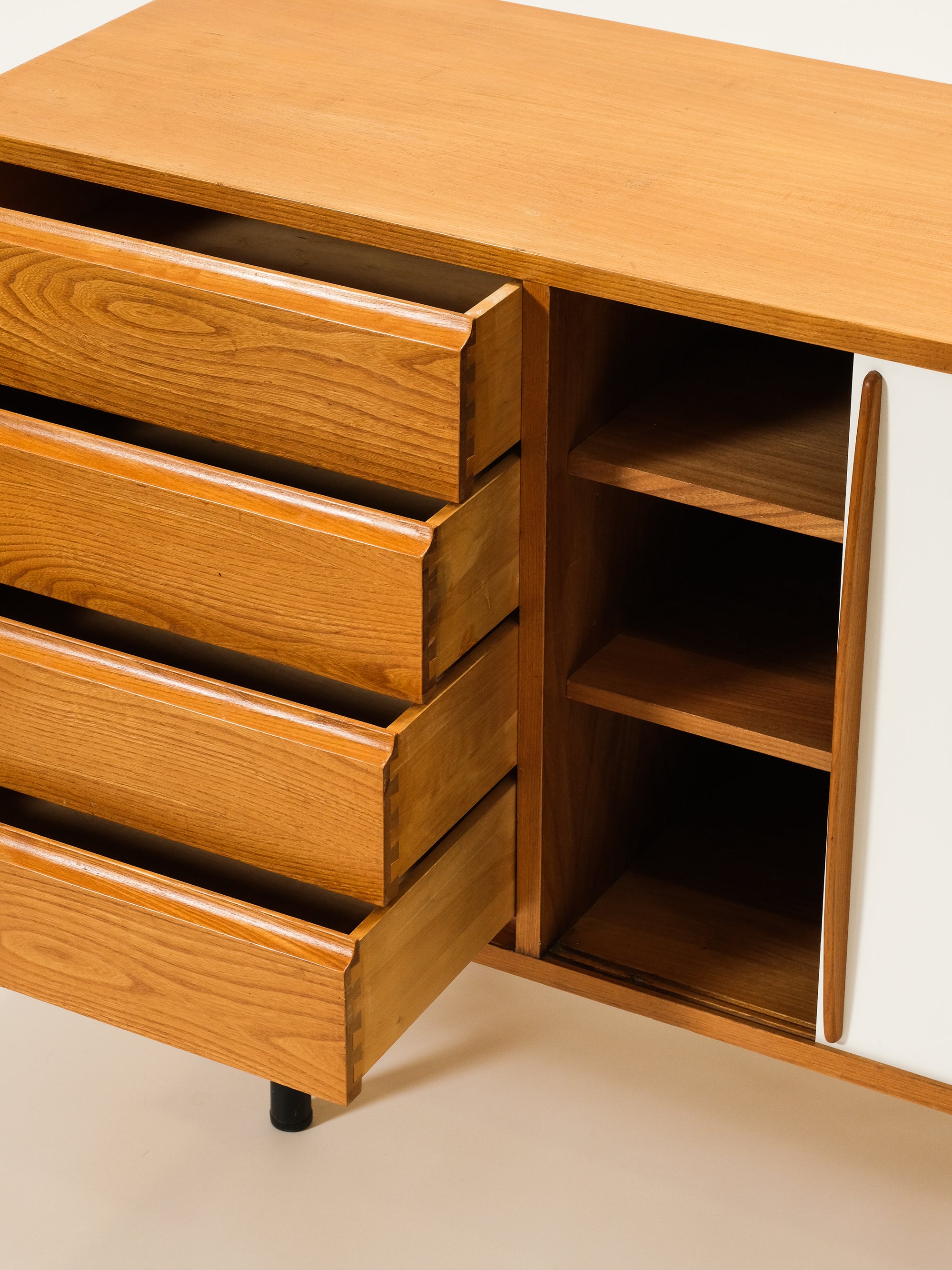 Mid-Century Elm Sideboard Model 4004 by Olli Borg for Asko, 1955