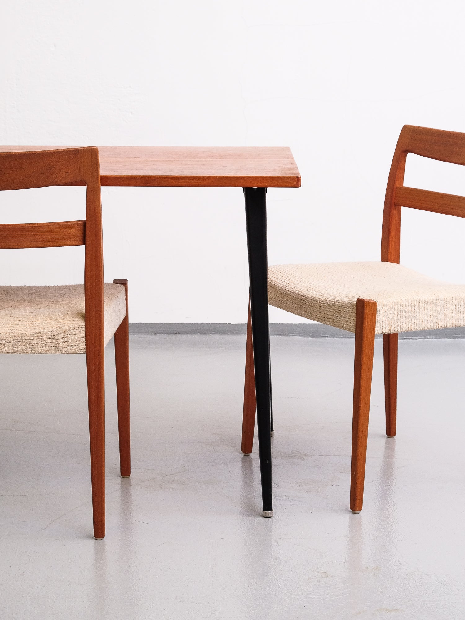 Midcentury Teak &amp; Metal Dining Table