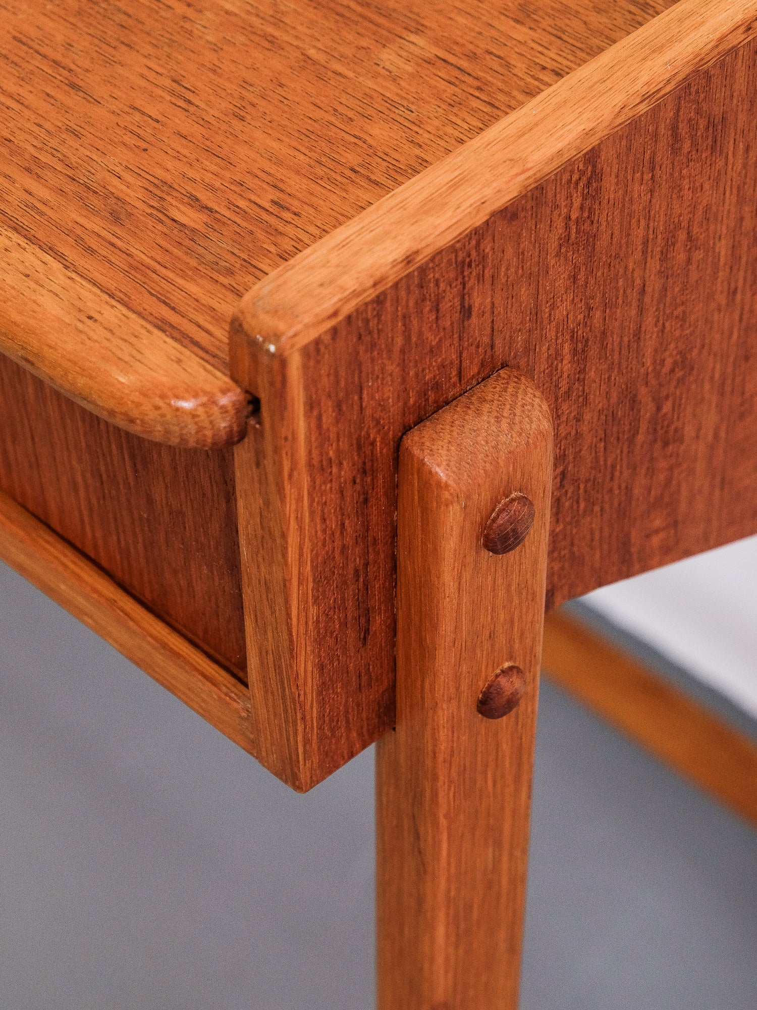 Mid-Century Modern Teak Dressing Table with Mirror