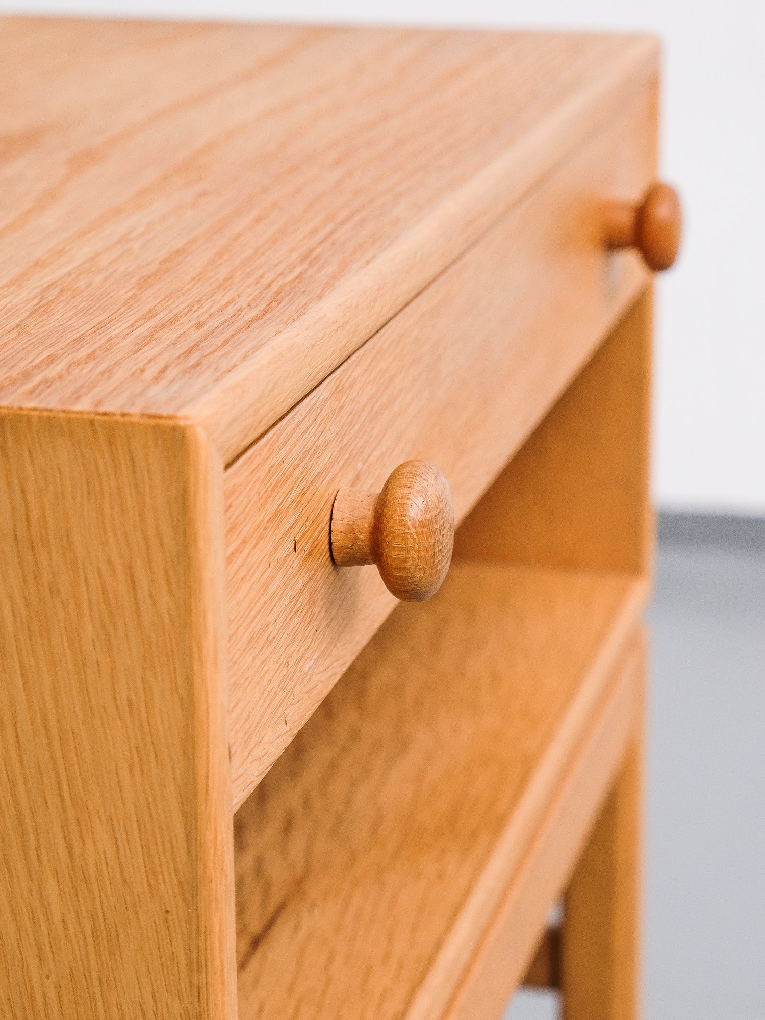 Oak Bedside Tables Model &quot;Casino&quot; by Sven Engström &amp; Gunnar Myrstrand, Sweden, 1960s