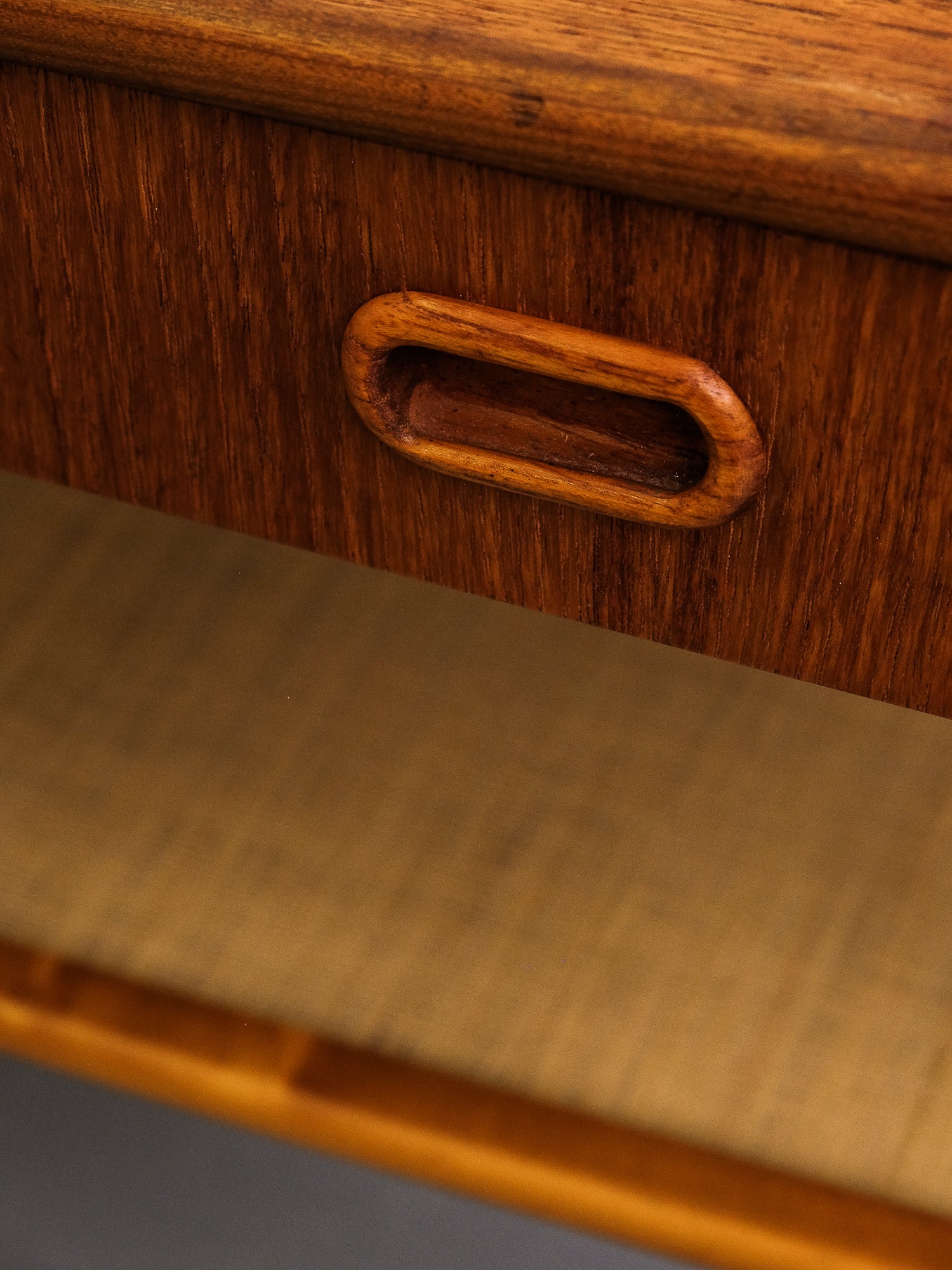 Mid-Century Side Table with Two Drawers