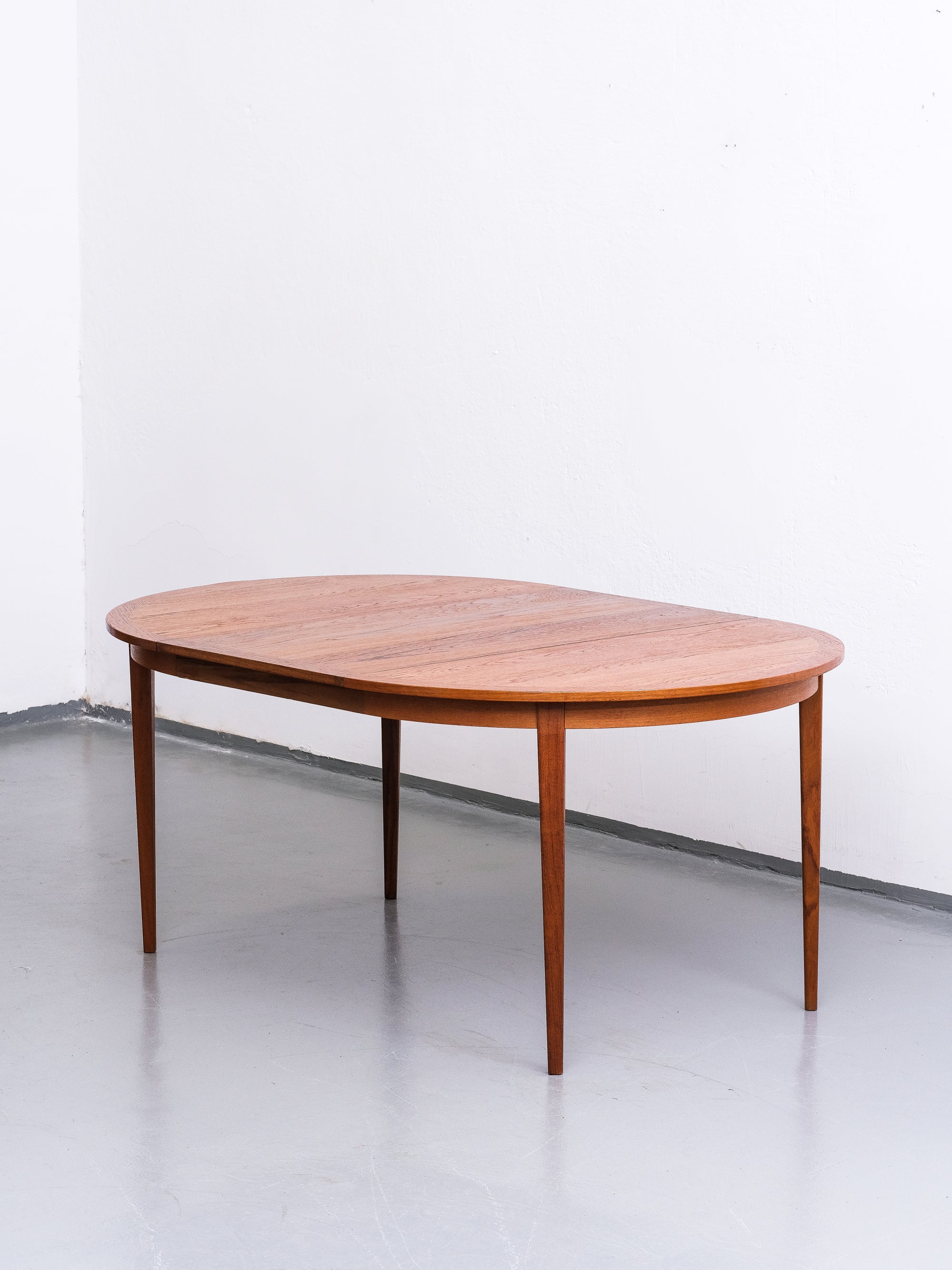 Mid-Century Modern Round Swedish Teak Dining Table