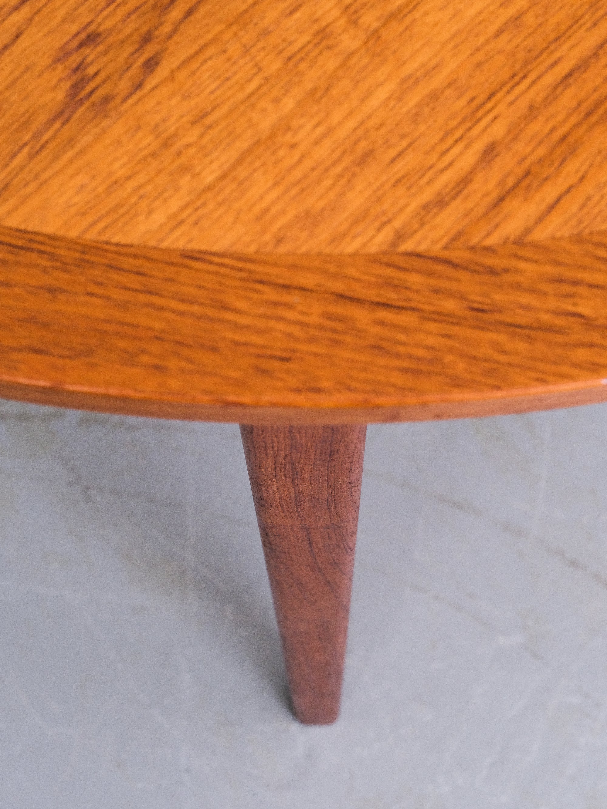 Mid-Century Modern Round Swedish Teak Dining Table