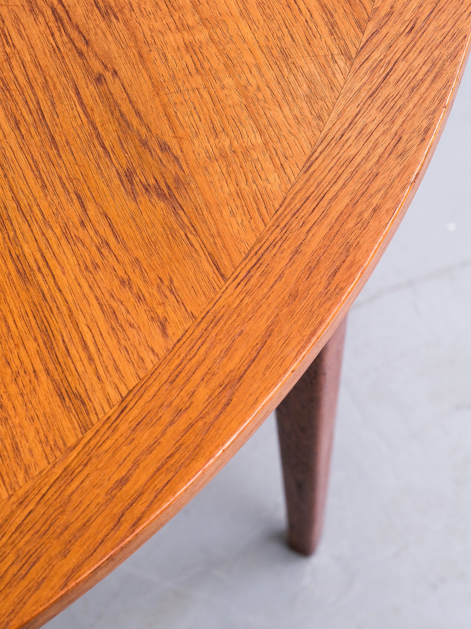 Mid-Century Modern Round Swedish Teak Dining Table