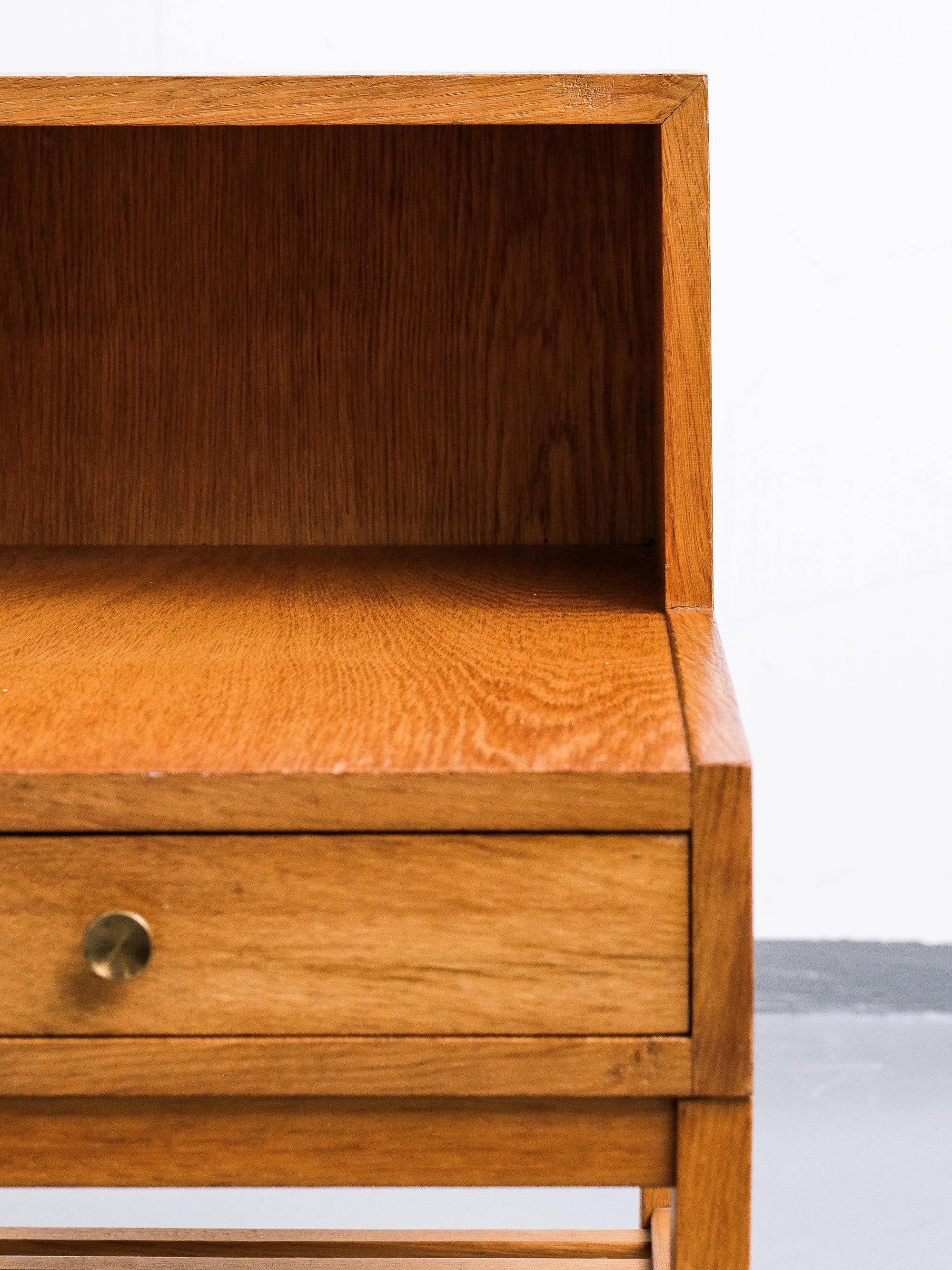 Swedish Mid-Century Oak Bedside Tables, 1960s, Set of 2