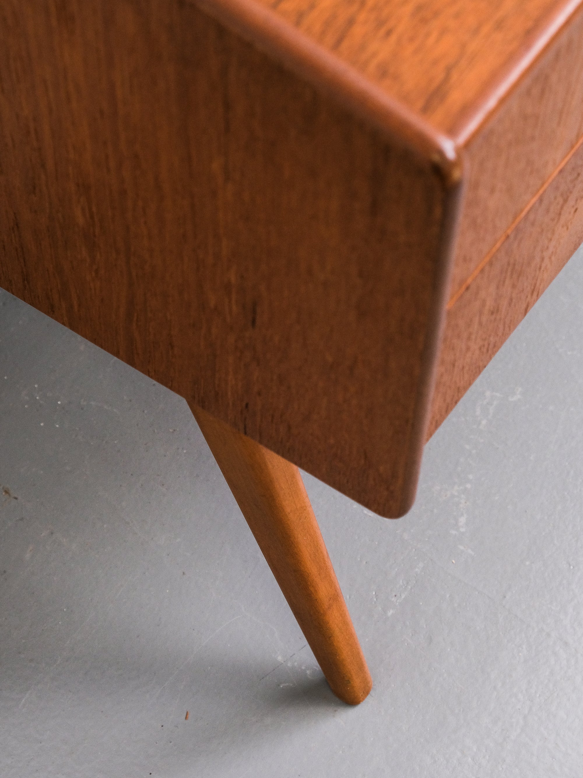 Mid-Century Side Table with Two Drawers