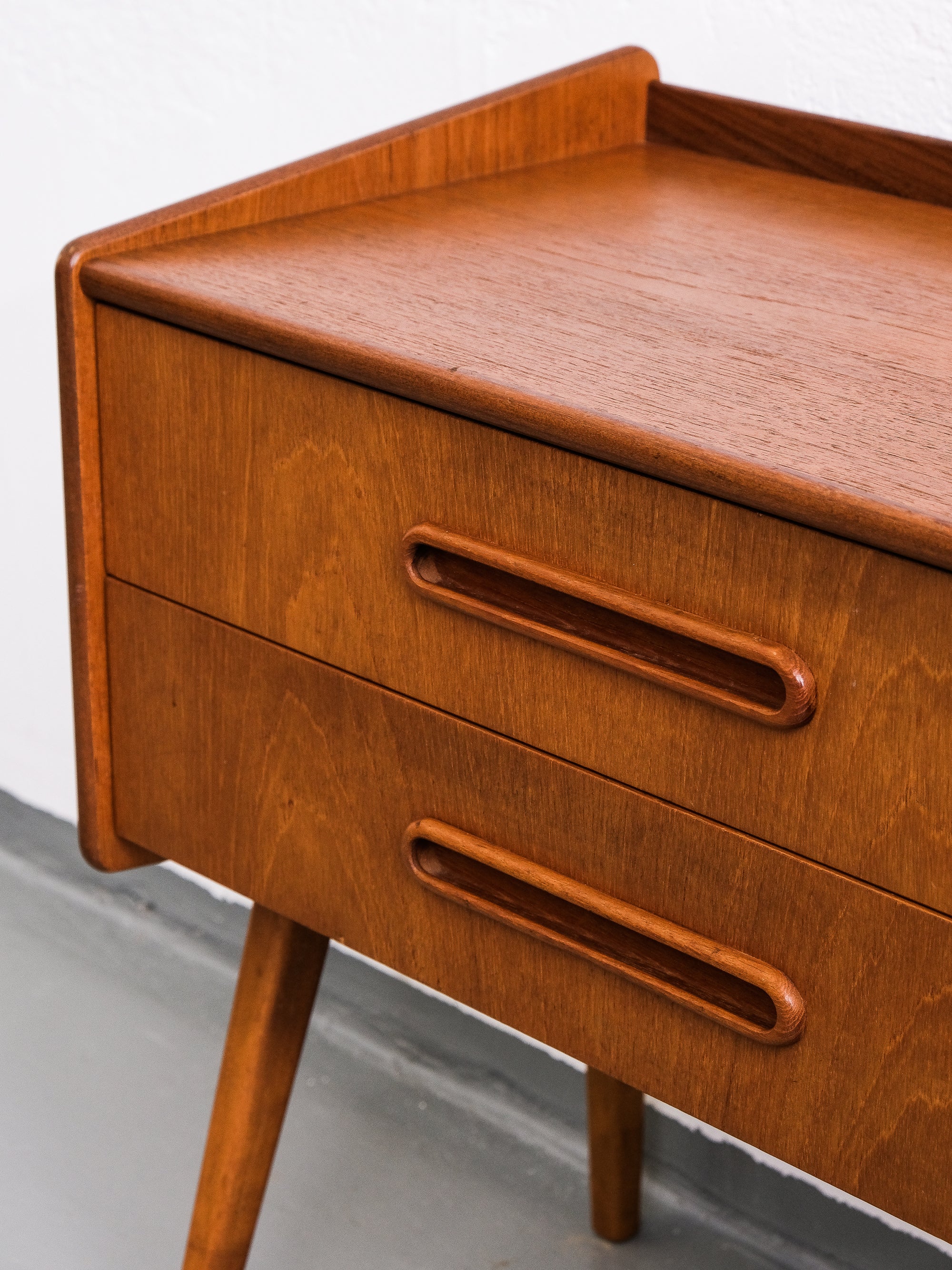 Mid-Century Side Table with Two Drawers