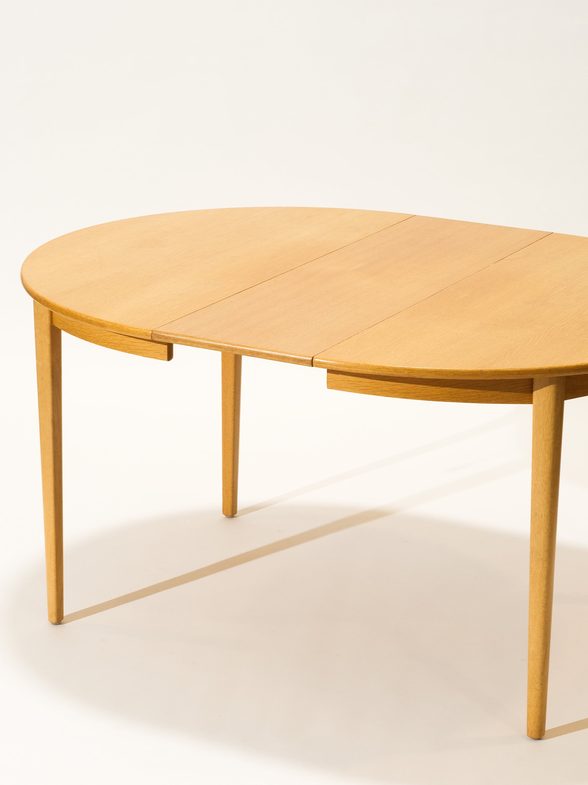 Scandinavian Mid-Century Oak Extendable Dining Table