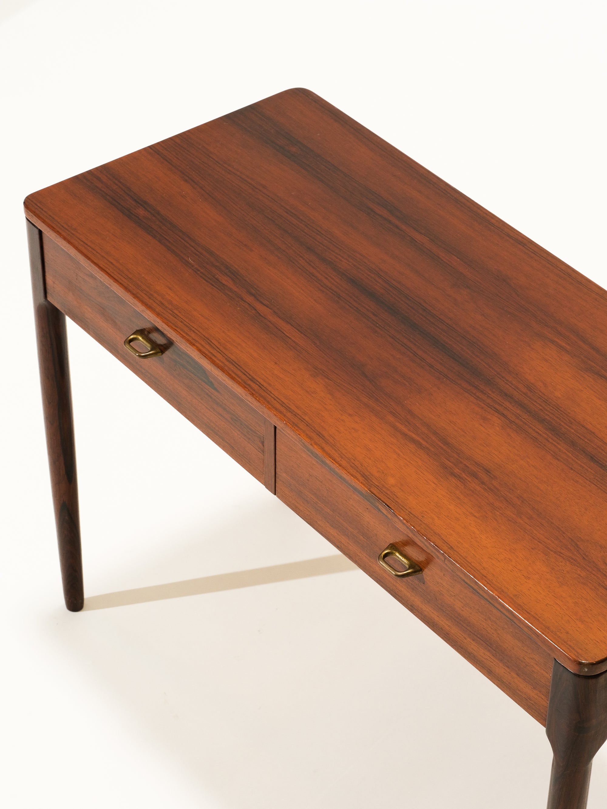 Swedish Rosewood &amp; Brass Side Table, 1960s