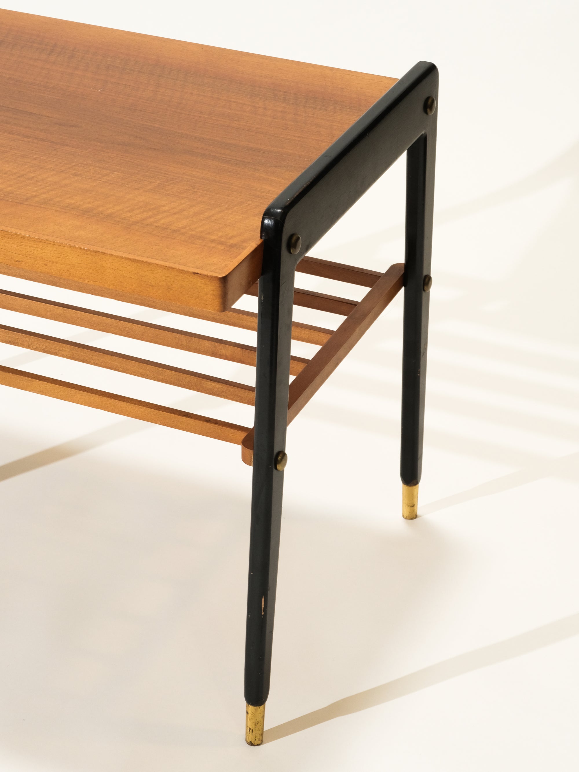 Scandinavian Teak Top Side Table, 1950s