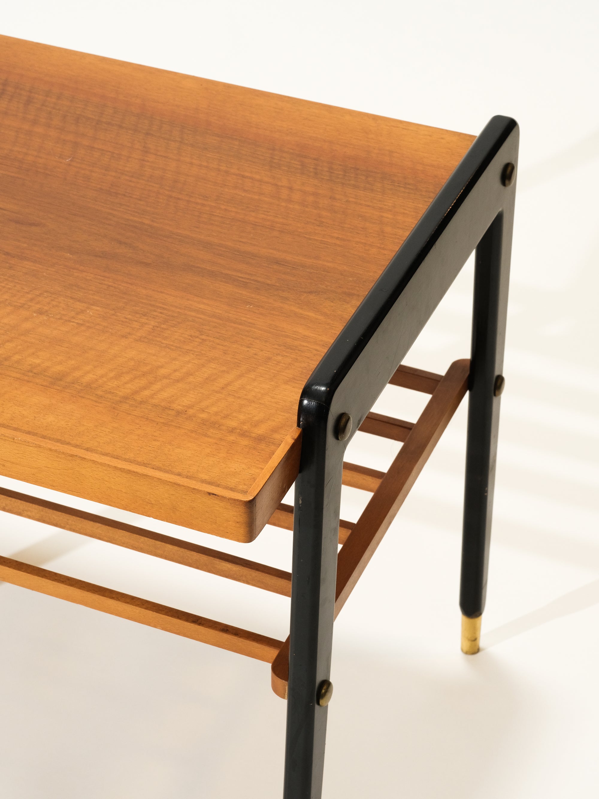 Scandinavian Teak Top Side Table, 1950s