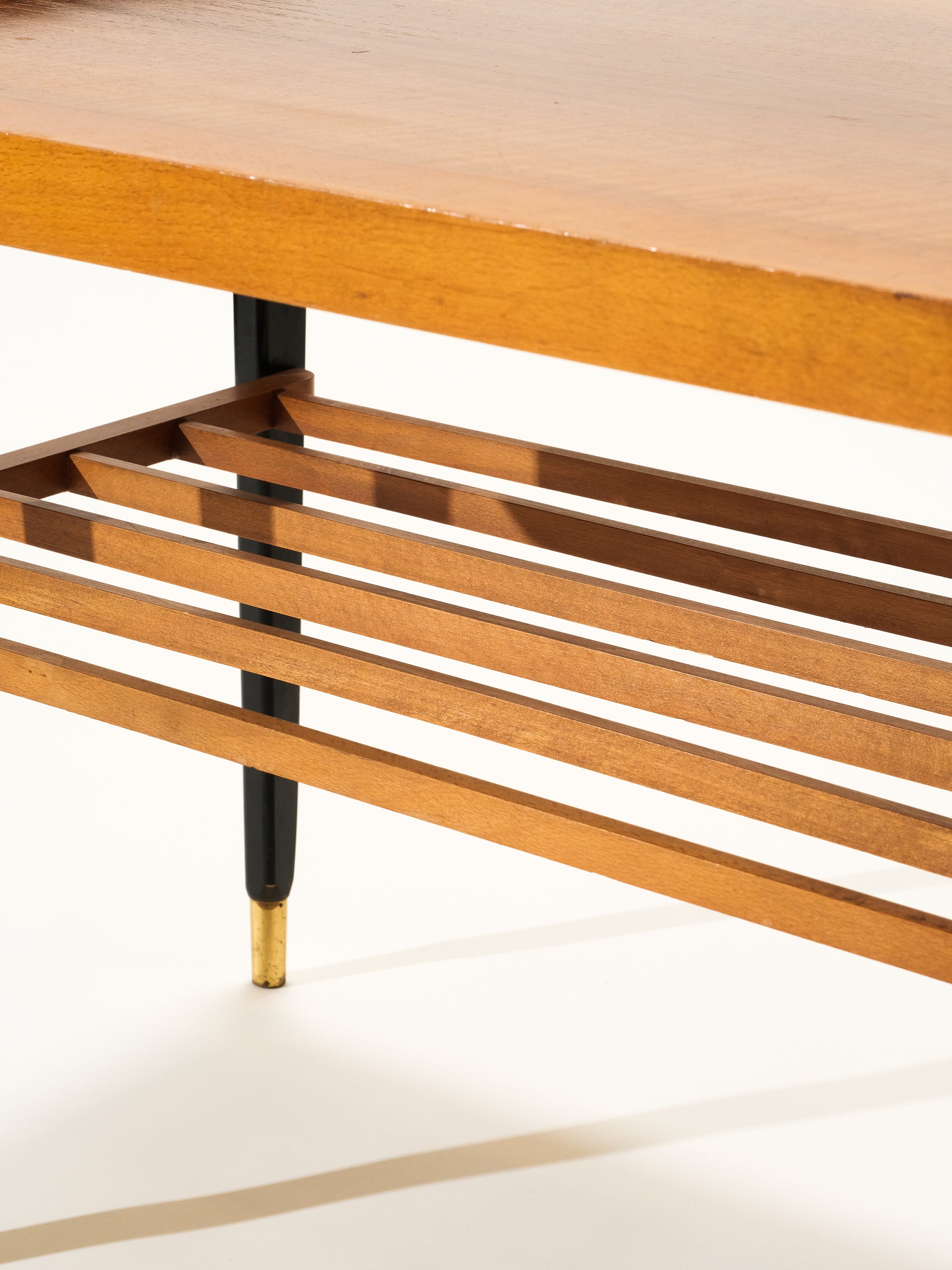 Scandinavian Teak Top Side Table, 1950s