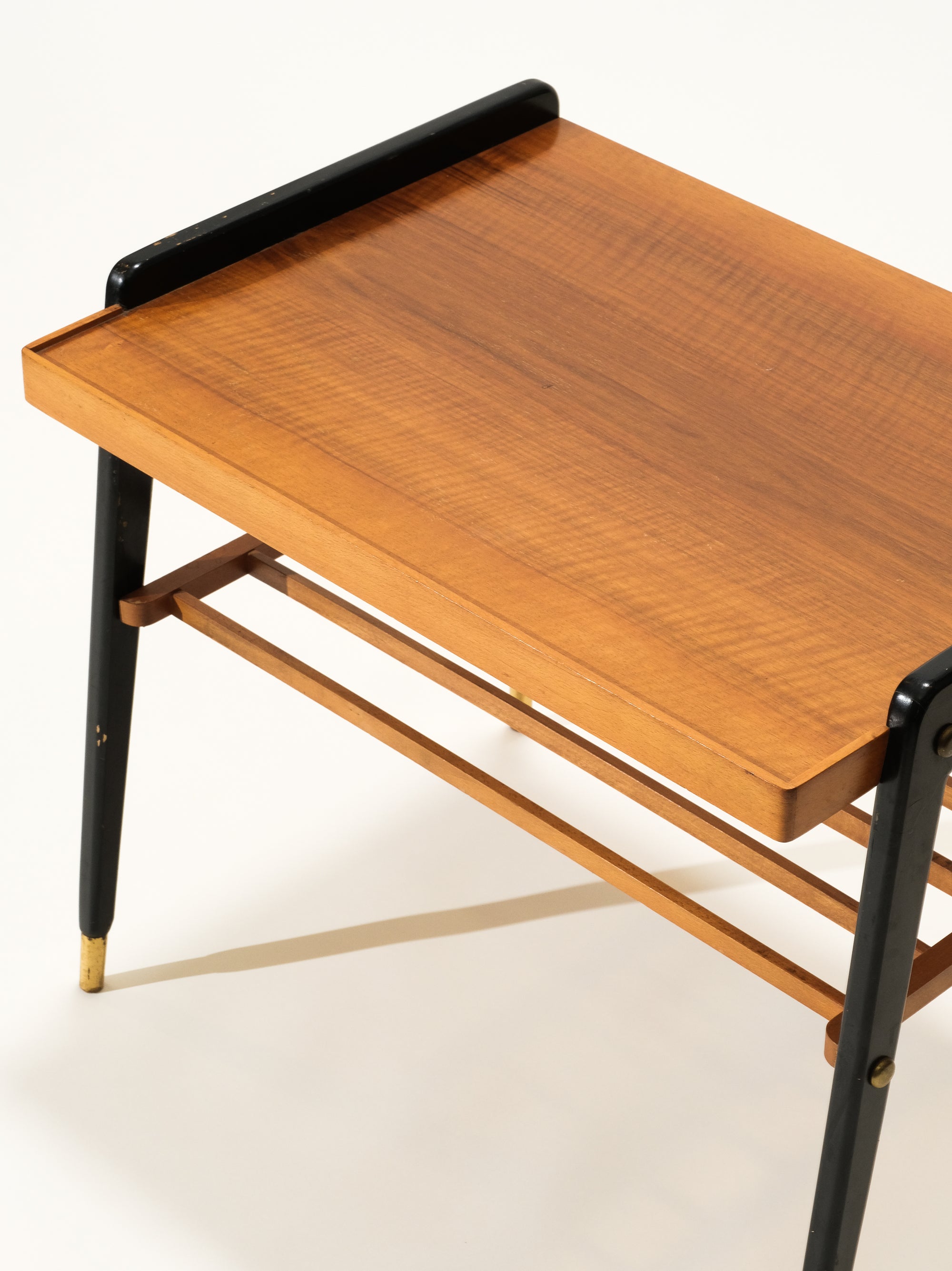 Scandinavian Teak Top Side Table, 1950s