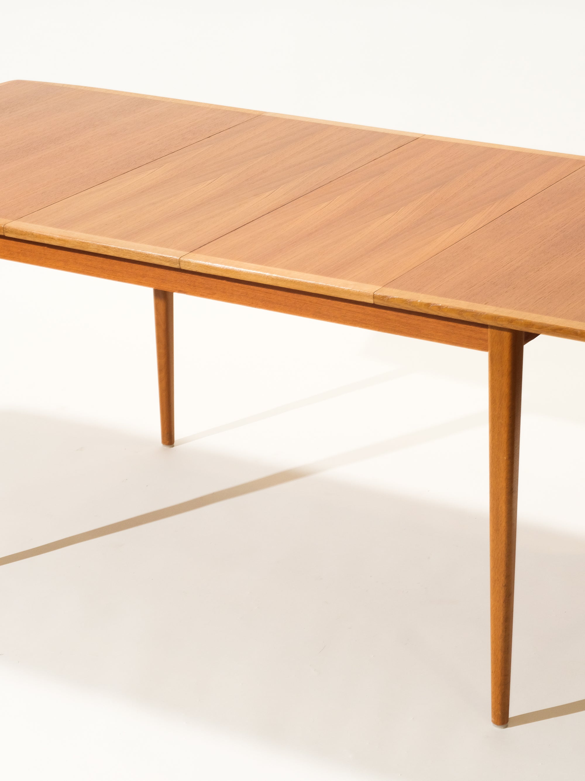 Scandinavian Teak &amp; Oak Extendable Dining Table, 1960s