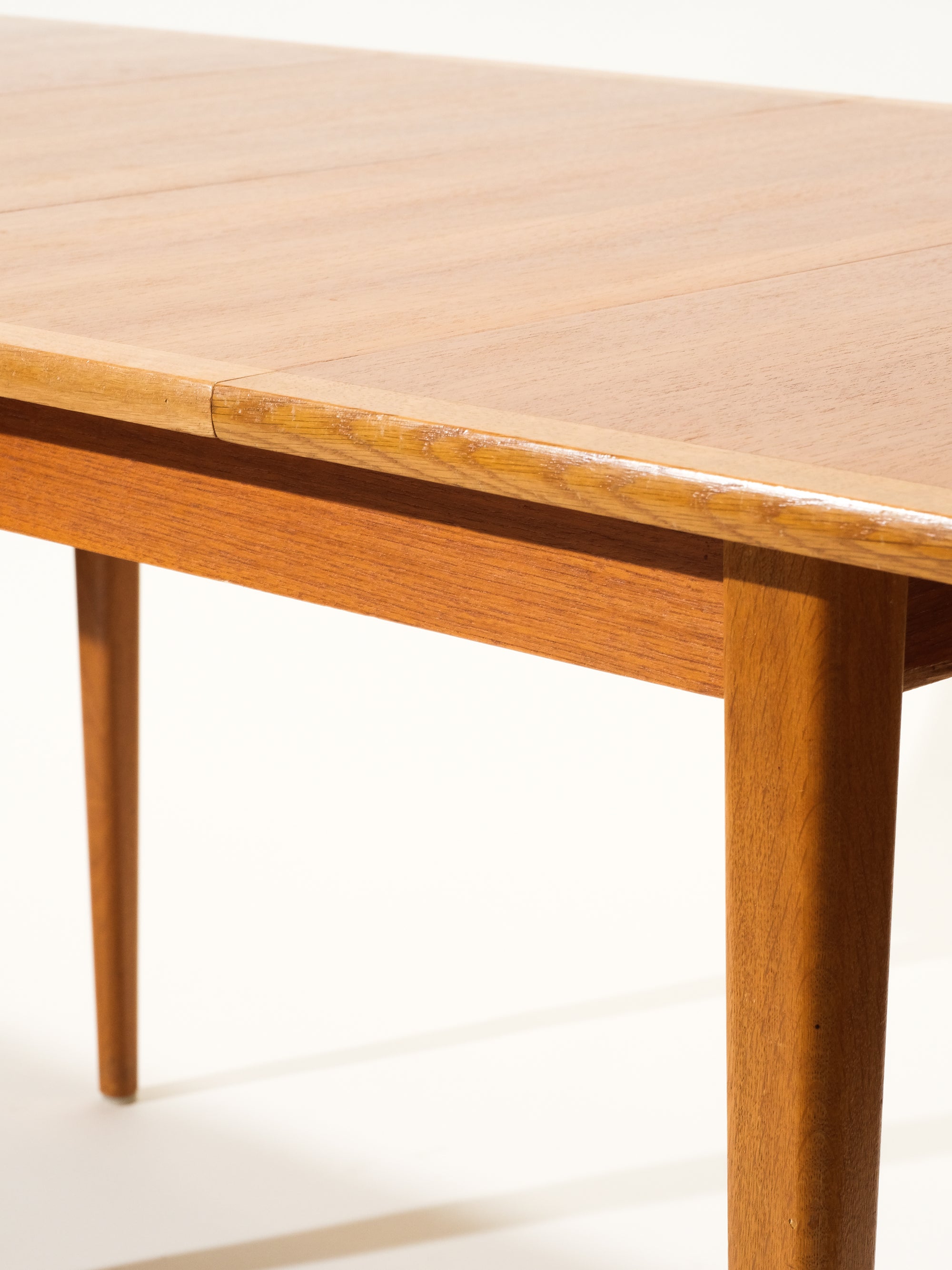 Scandinavian Teak &amp; Oak Extendable Dining Table, 1960s