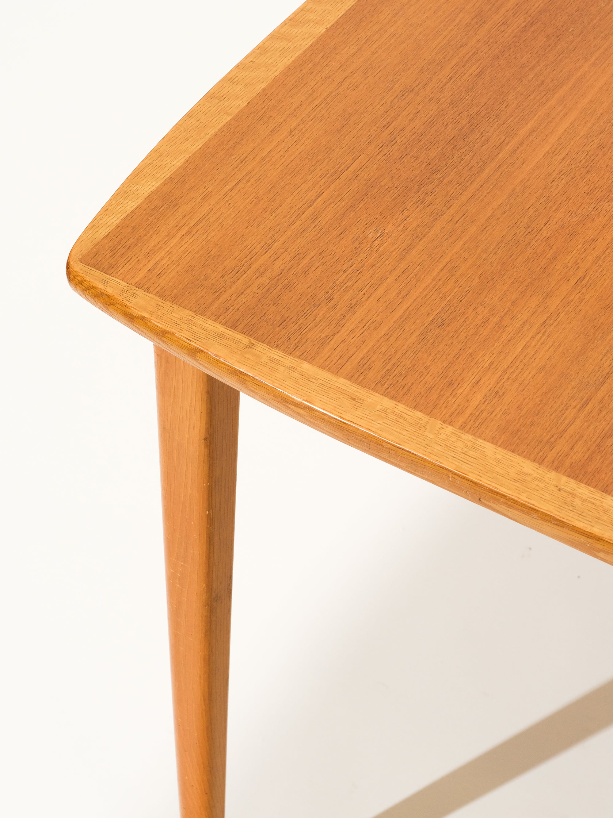 Scandinavian Teak &amp; Oak Extendable Dining Table, 1960s