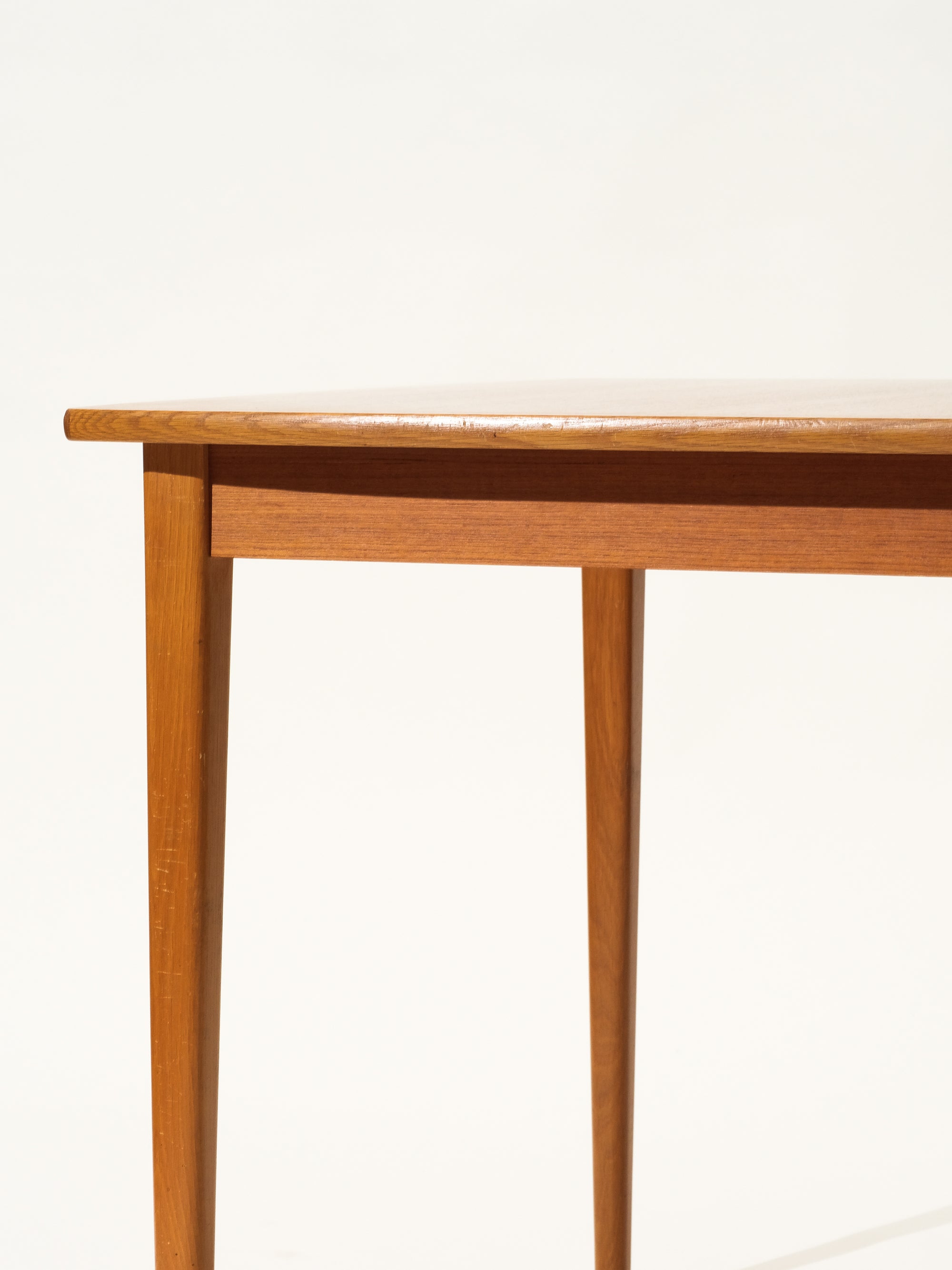 Scandinavian Teak &amp; Oak Extendable Dining Table, 1960s
