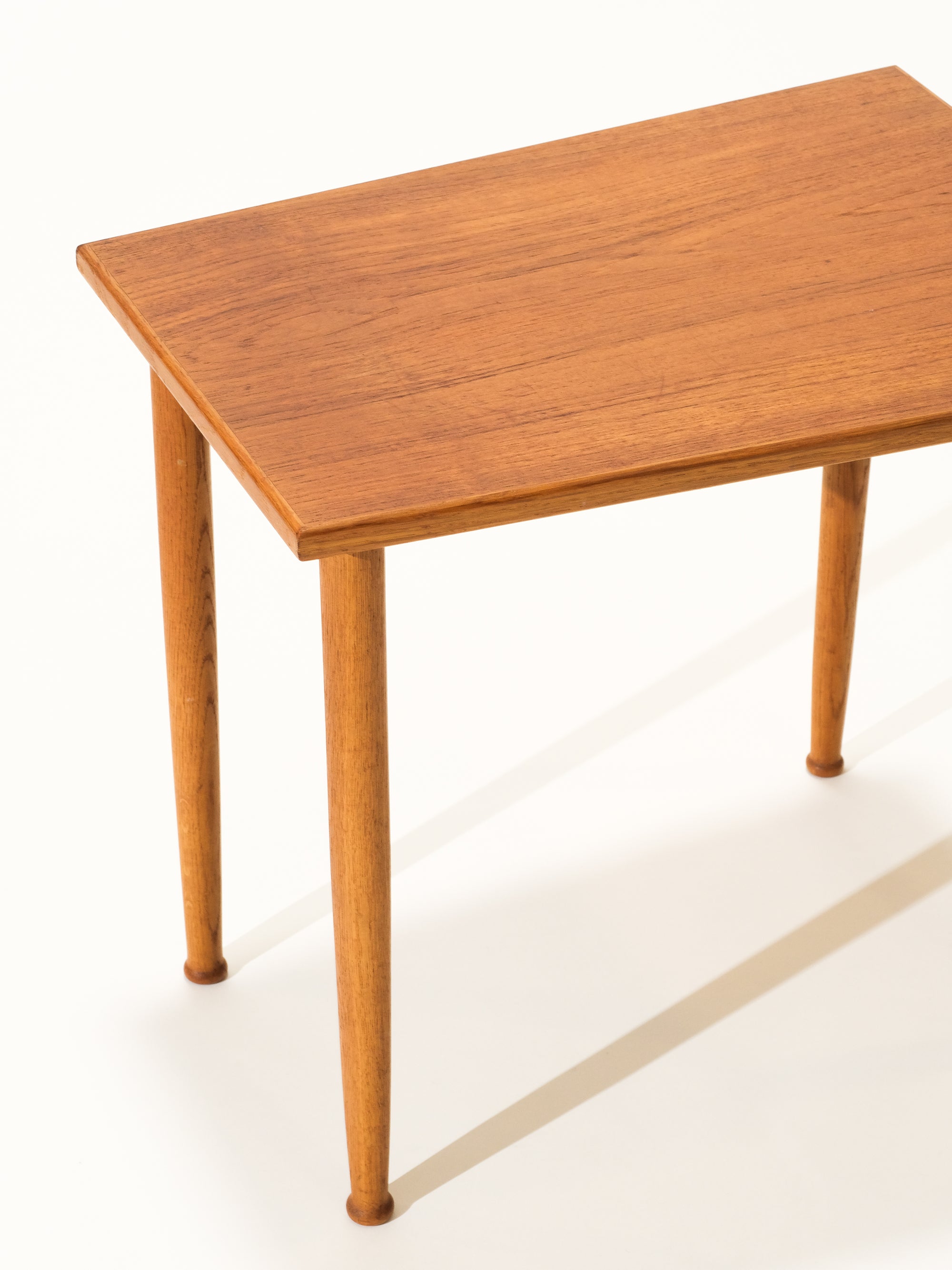 Small Mid-Century Teak &amp; Oak Side Table
