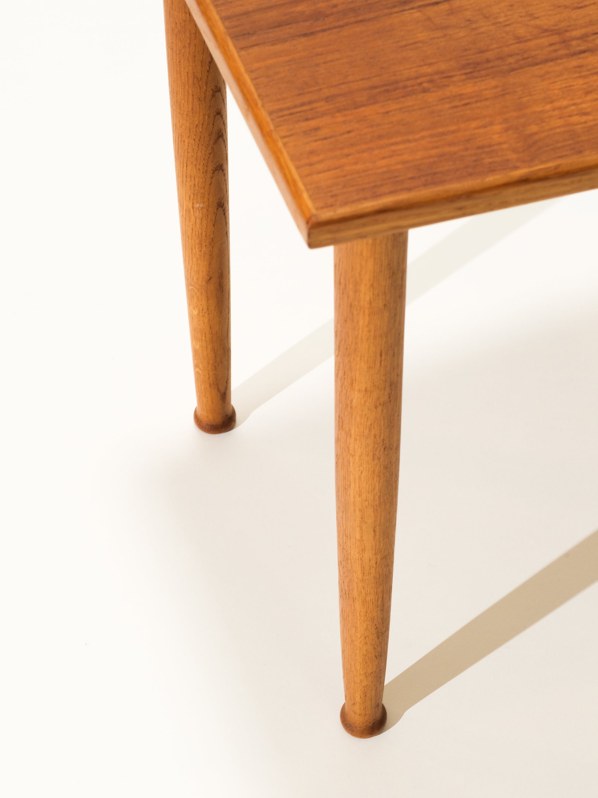 Small Mid-Century Teak &amp; Oak Side Table