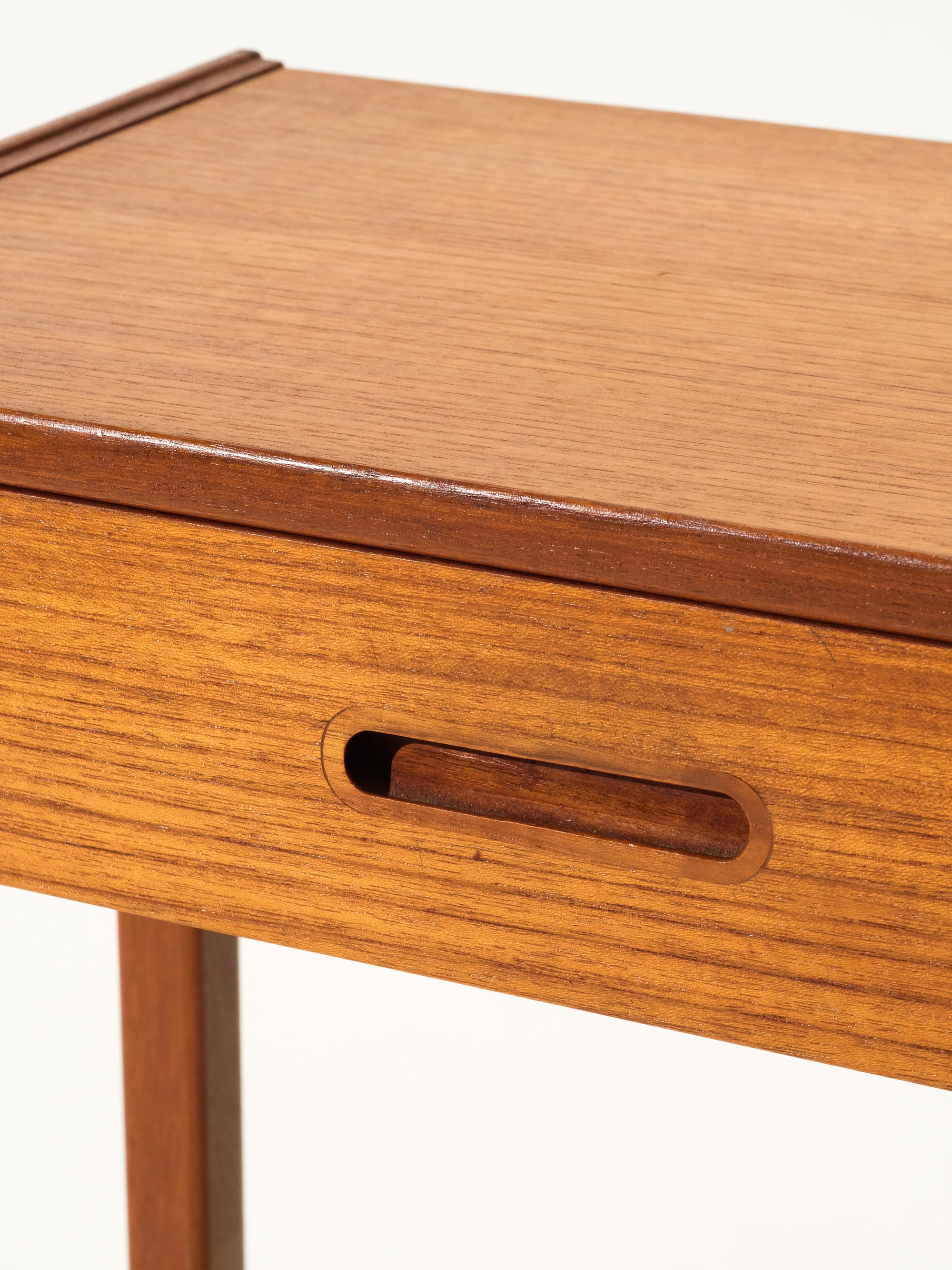 Mid-Century Teak Side Table with Drawer