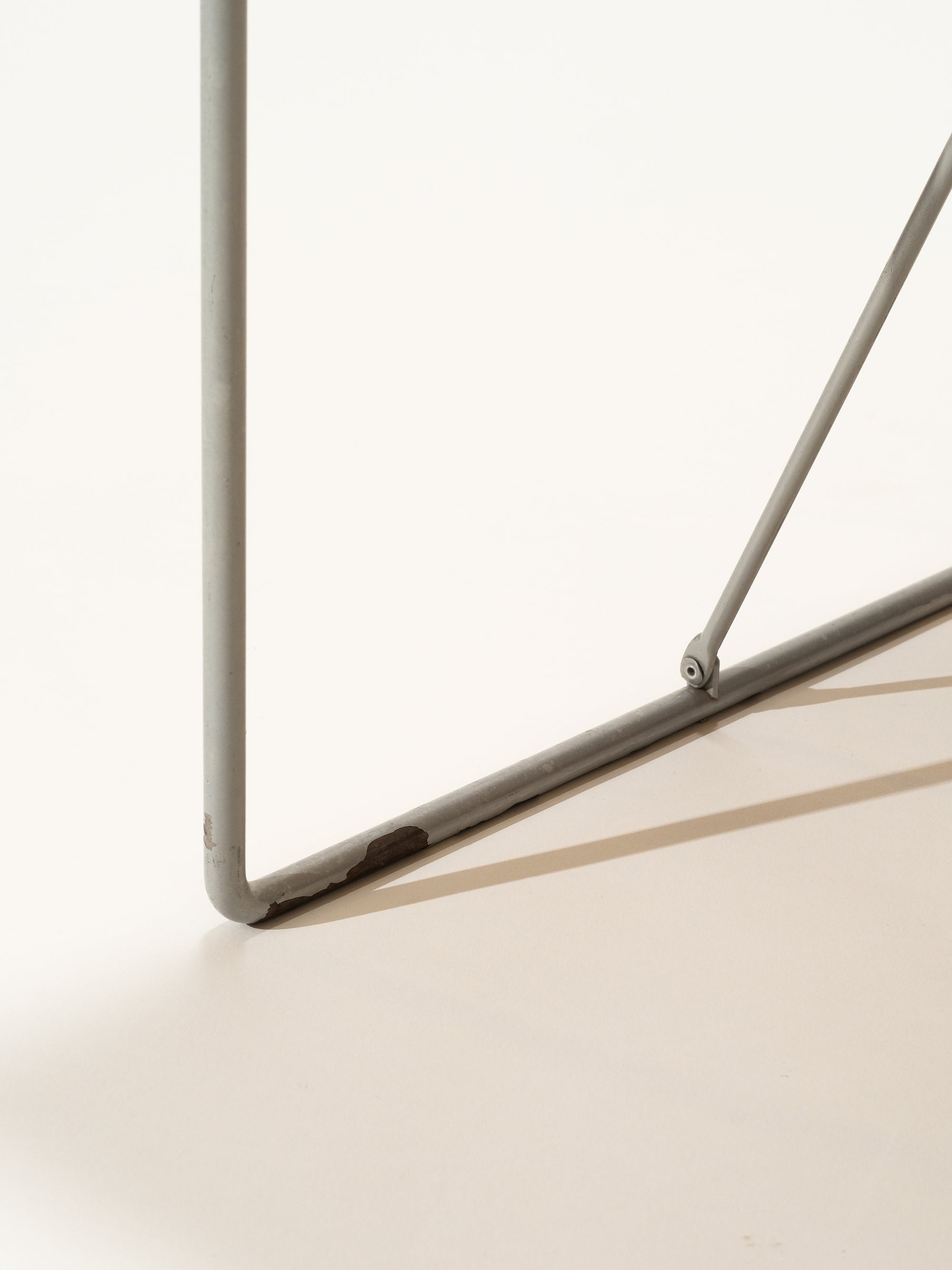 Vintage Metal Wire Side Table with Pine Top