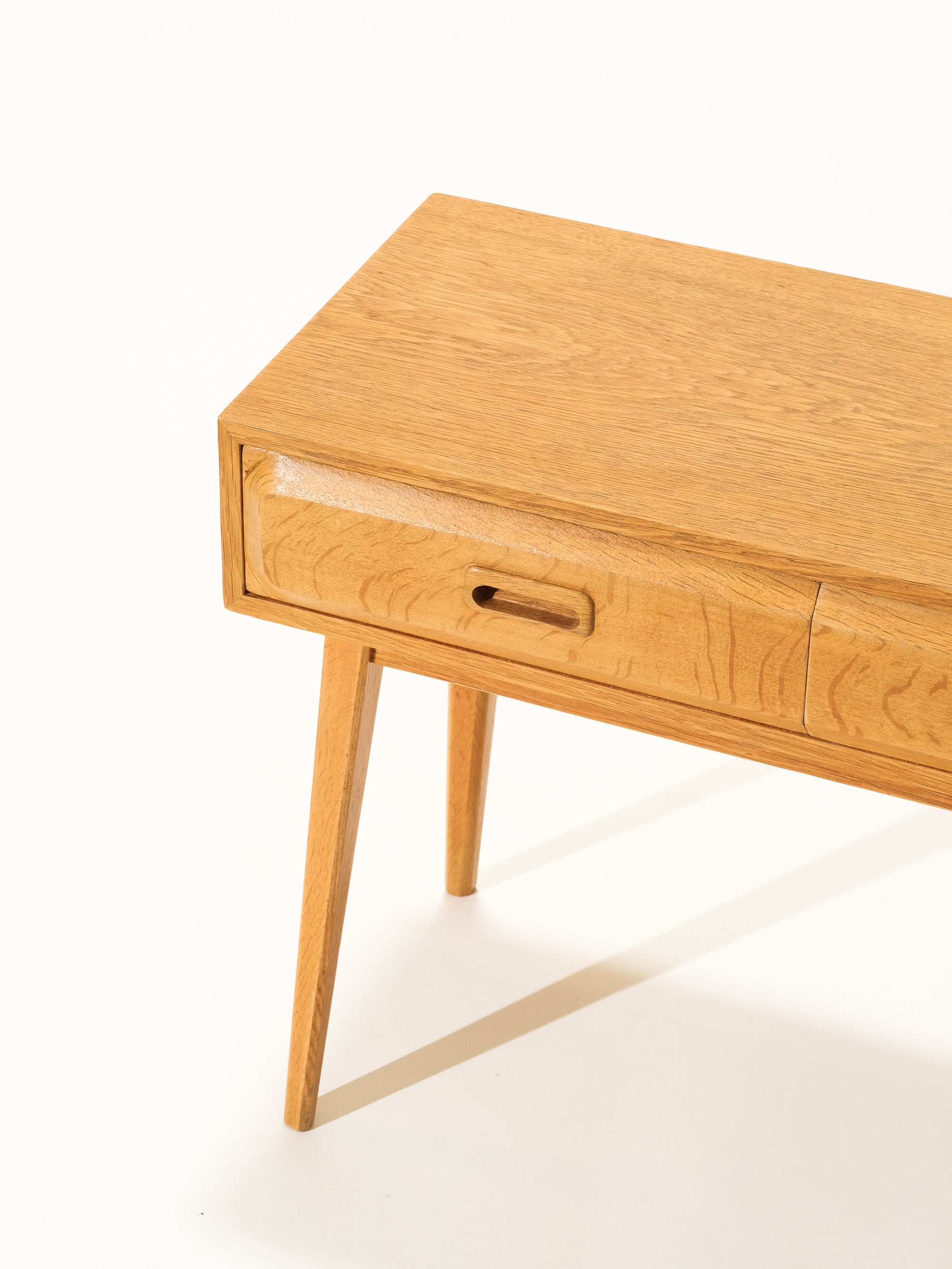 Side Table / Drawer in Oak by Glas &amp; Trä, Hovmantorp, Sweden, 1960s