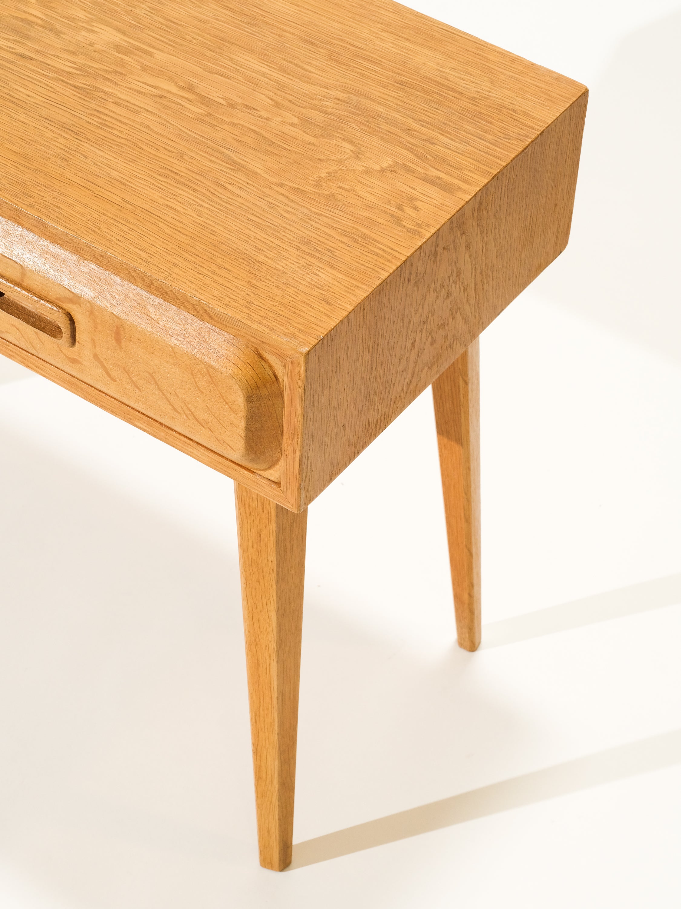 Side Table / Drawer in Oak by Glas & Trä, Hovmantorp, Sweden, 1960s