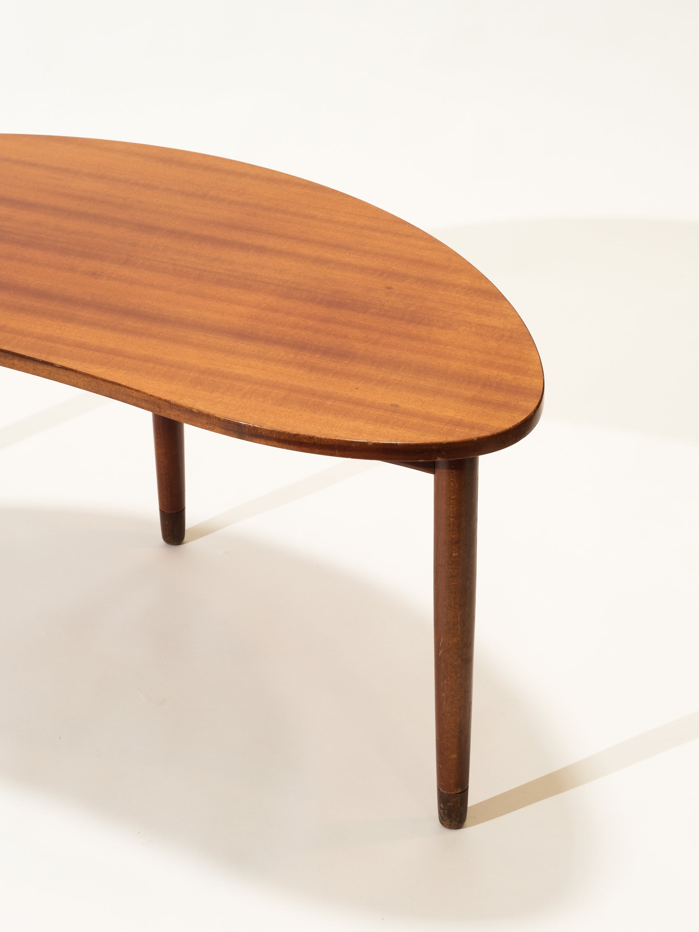 Kidney Shaped Coffee Table in Mahogany