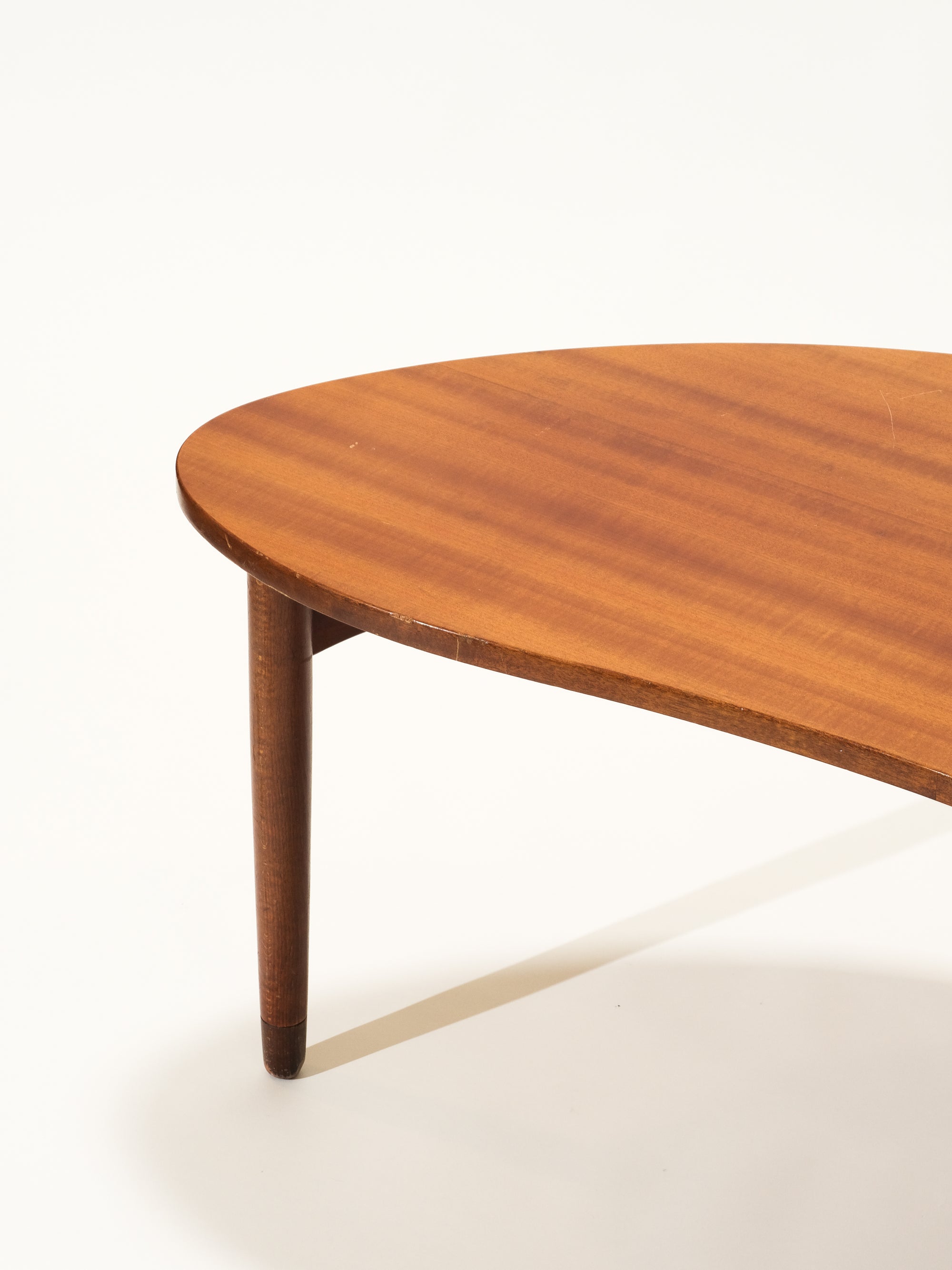 Kidney Shaped Coffee Table in Mahogany