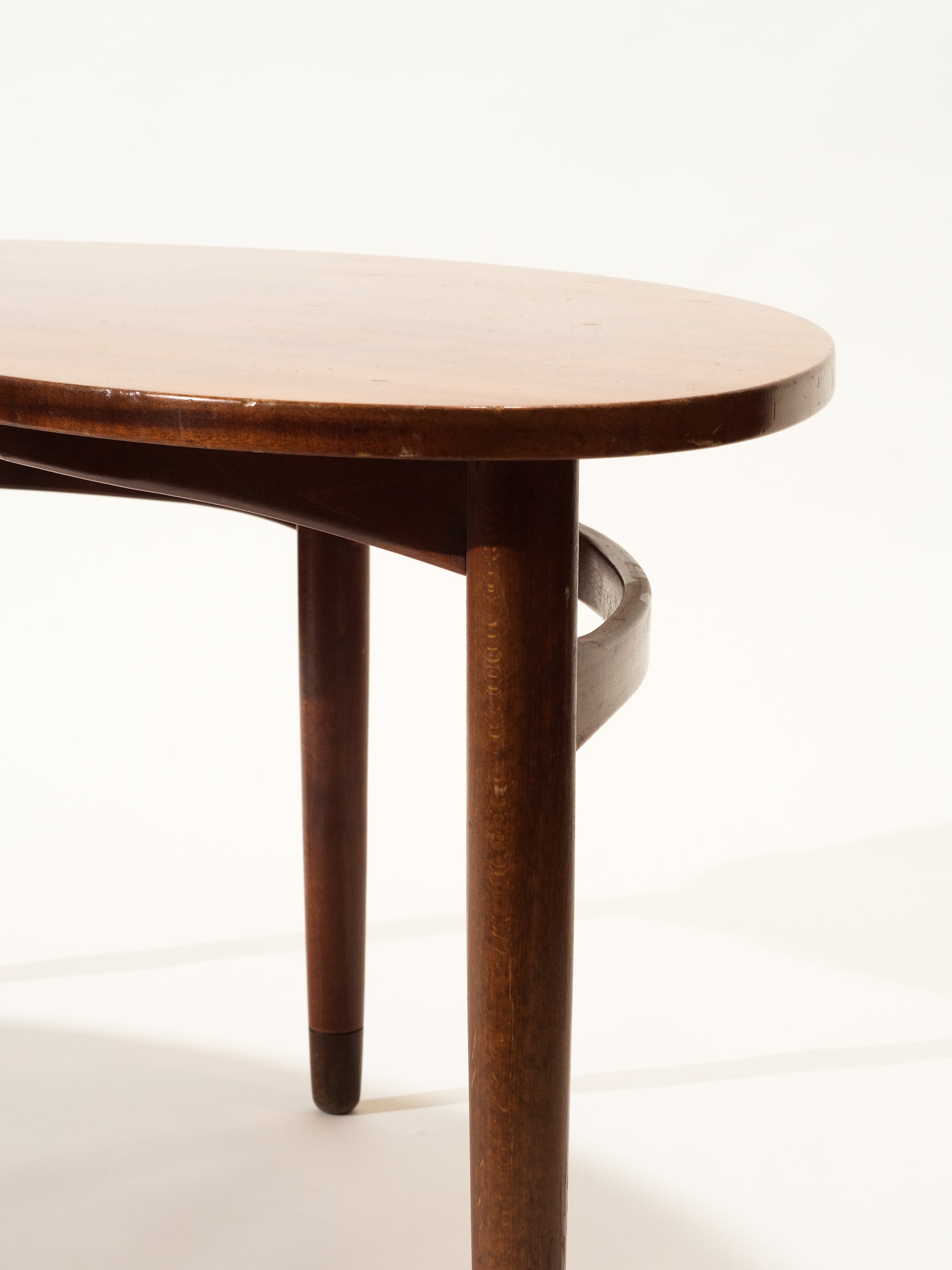 Kidney Shaped Coffee Table in Mahogany
